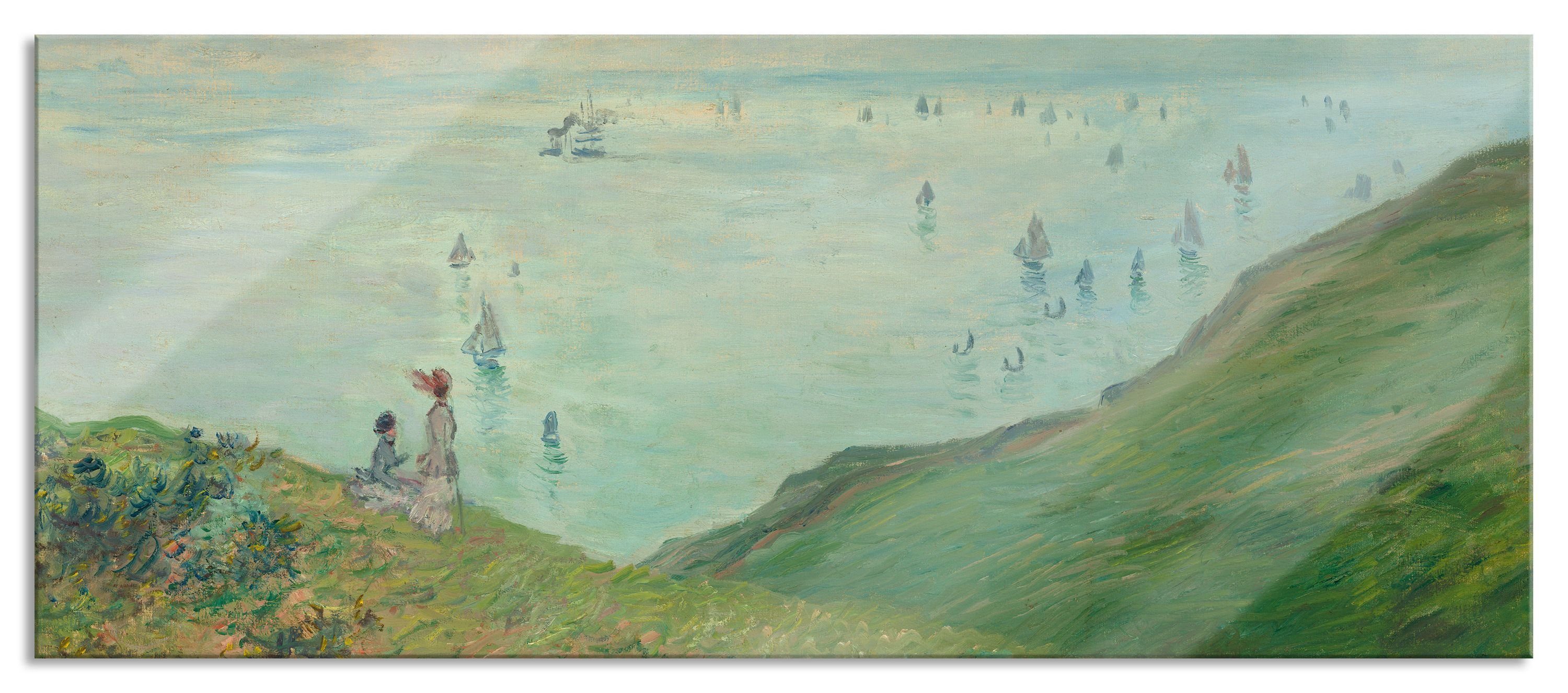 Pixxprint Glasbild Claude Monet - Landschaft, Claude Monet - Landschaft (1 St), Glasbild aus Echtglas, inkl. Aufhängungen und Abstandshalter