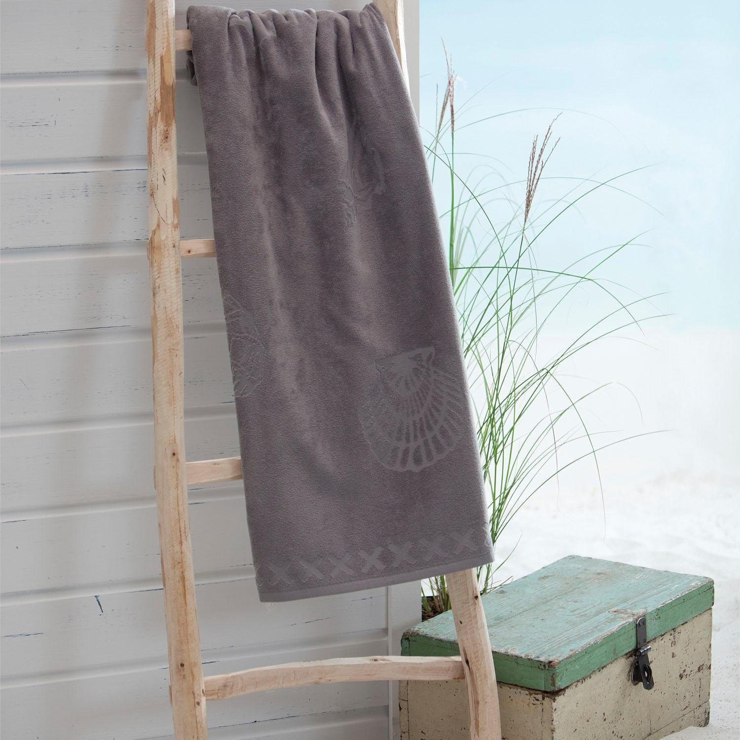Seahorse Strandtuch Shells, Jacquard-Velours (1-St), mit günstig online kaufen