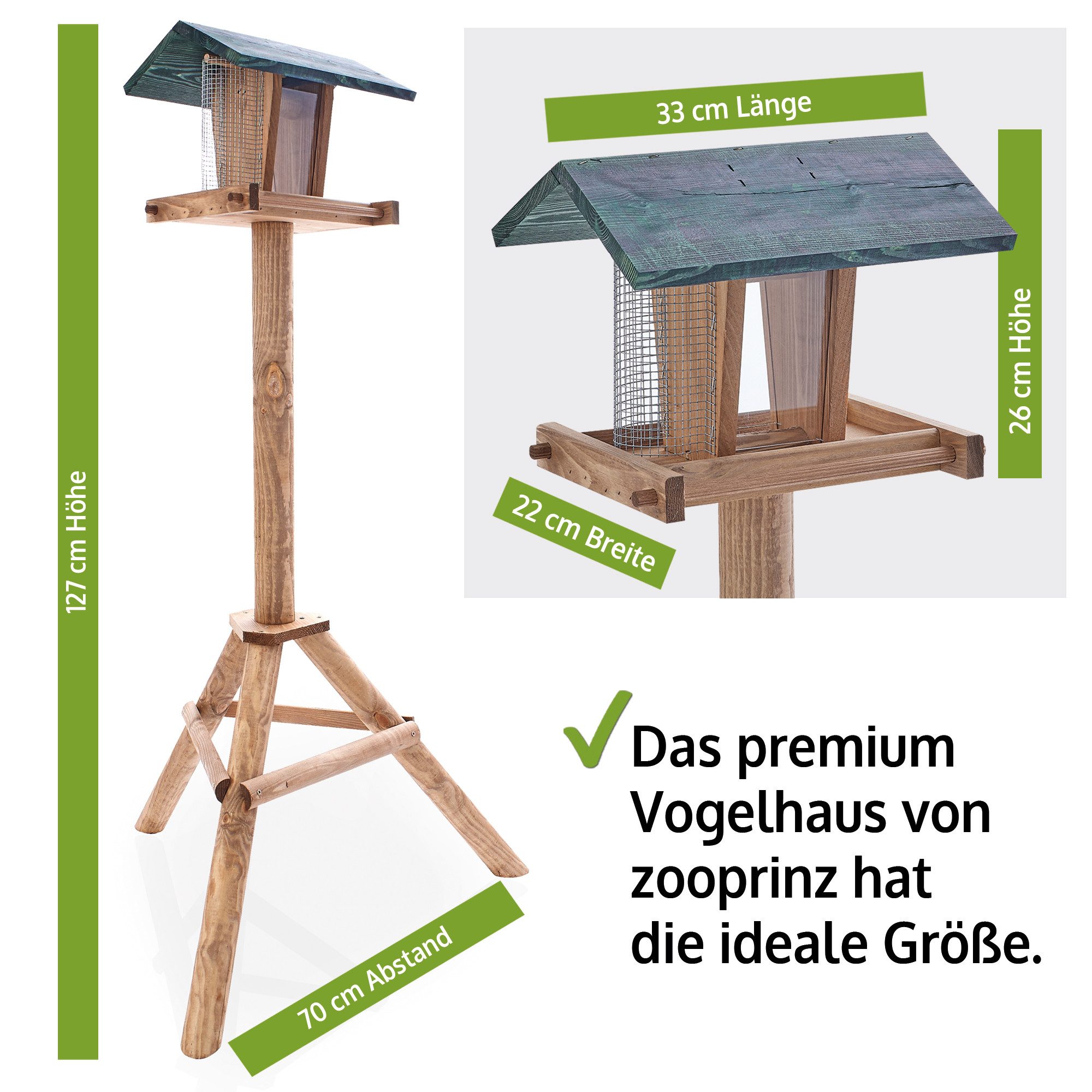 Zooprinz Vogelhaus XXL mit Ständer Wetterfest, günstig online kaufen