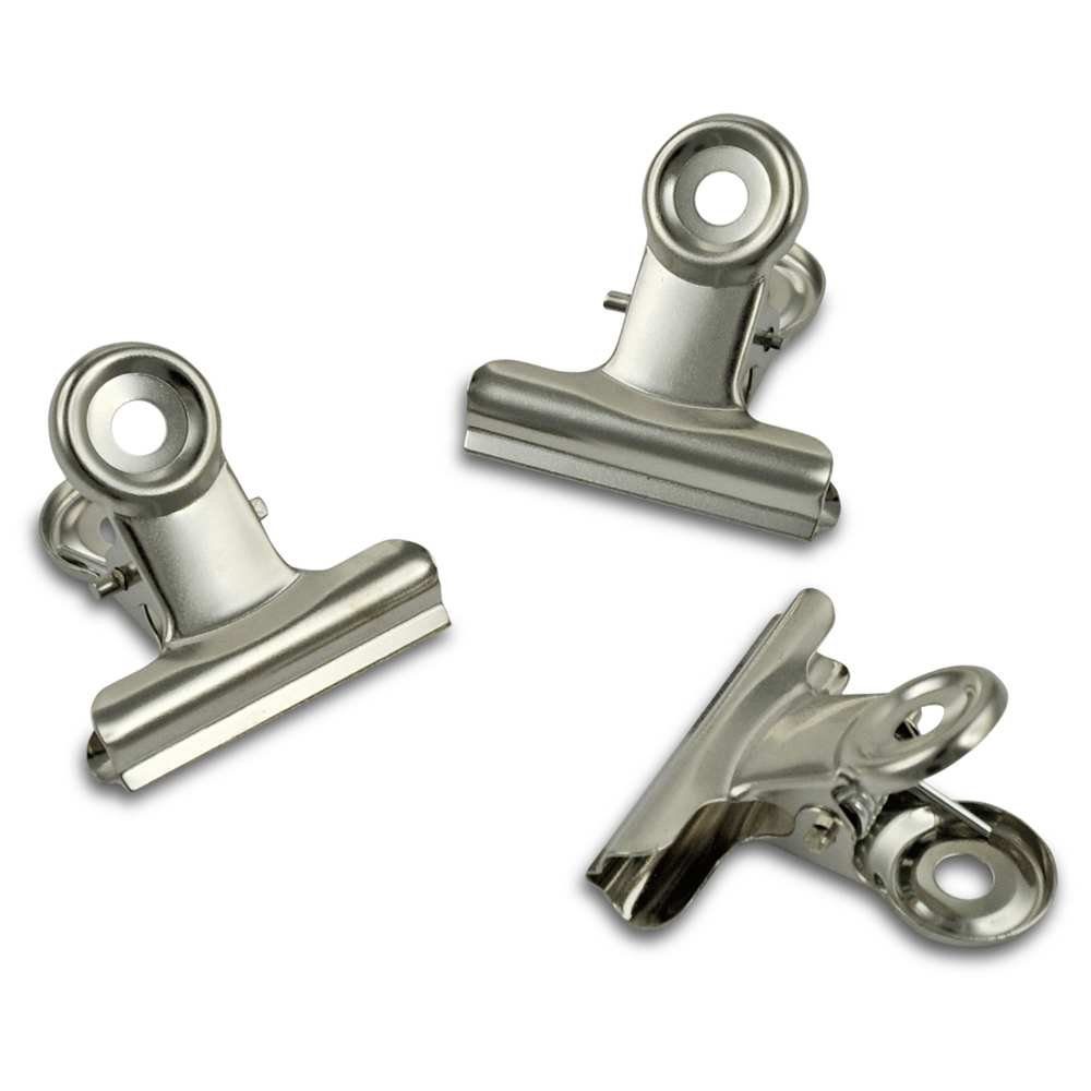 Frau WUNDERVoll Papierdekoration 12 Metallklammern - silber - Breite 30mm