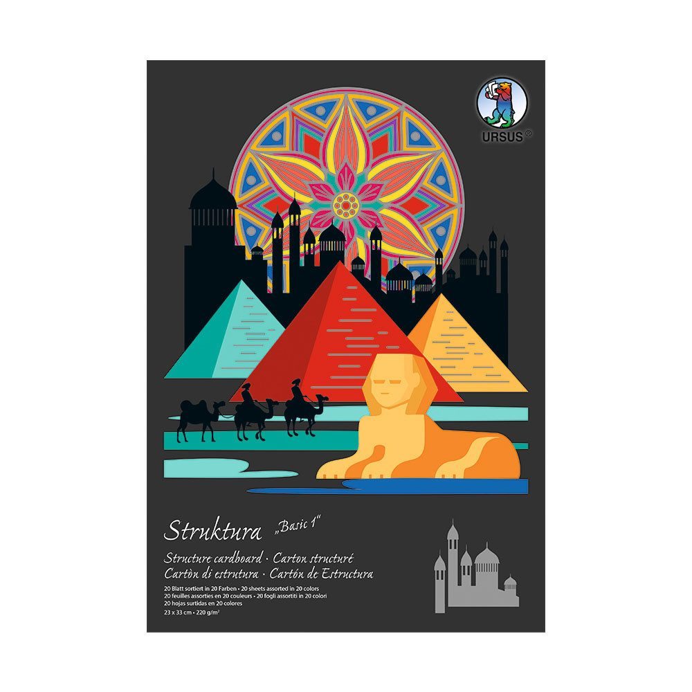 URSUS Bastelnaturmaterial URSUS Struktura Basic 1, 220g, 23x33cm, 20Stk.