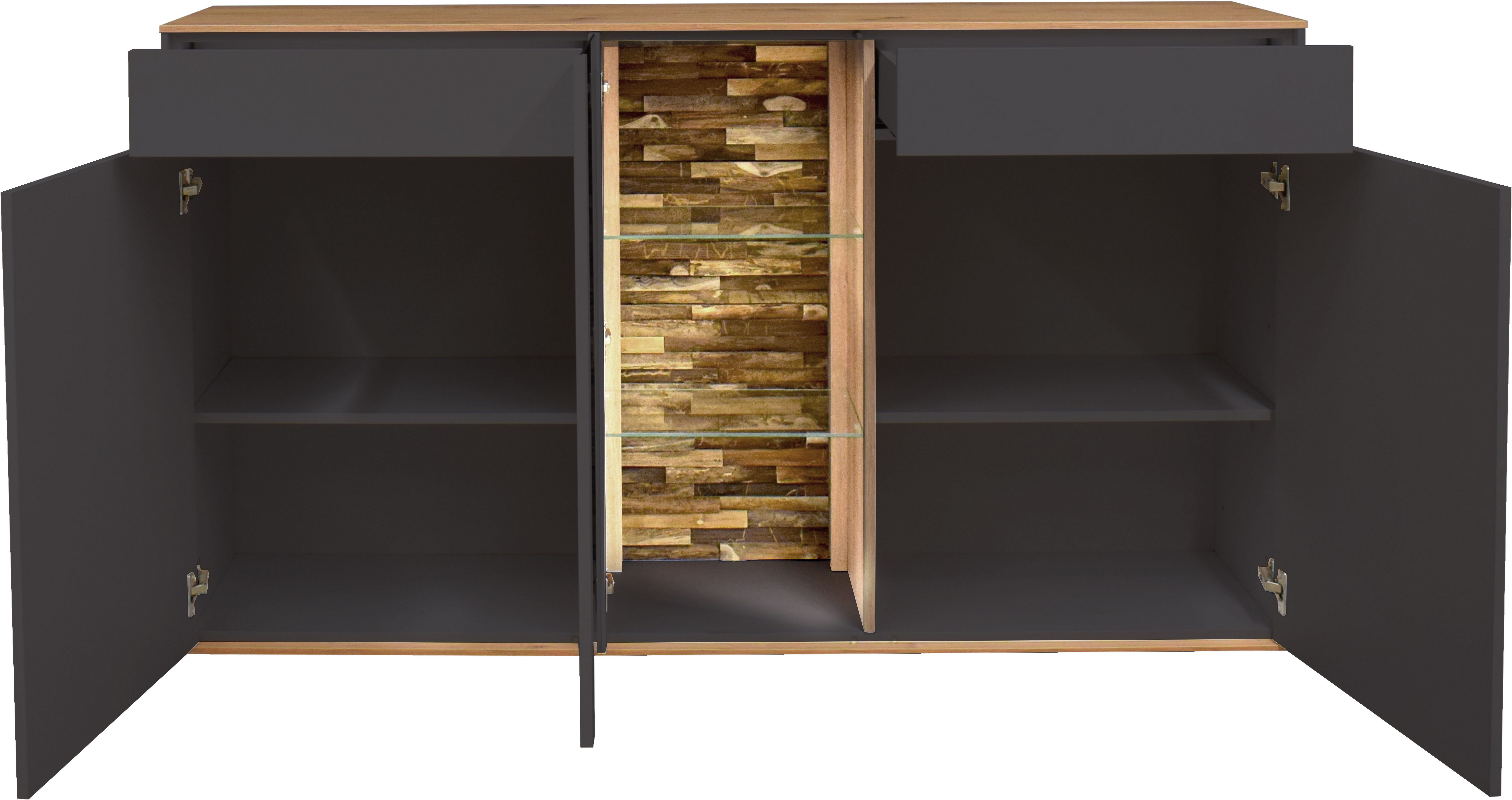 Mäusbacher Kommode, Faro Sideboard B 159 cm, inkl. Beleuchtung, Push to open Funktion
