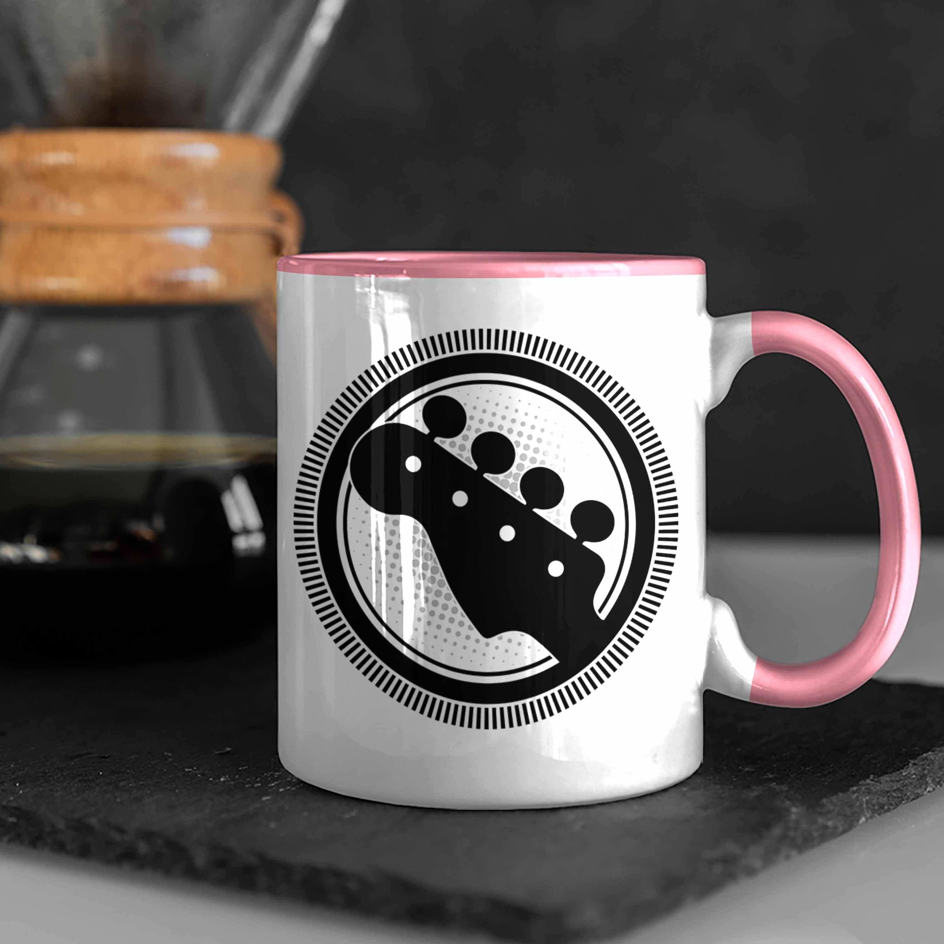 Rosa Geschenkidee Trendation Tasse Gitarrenspieler Tasse Kaffee-Bech Spruch Geschenk Gitarre