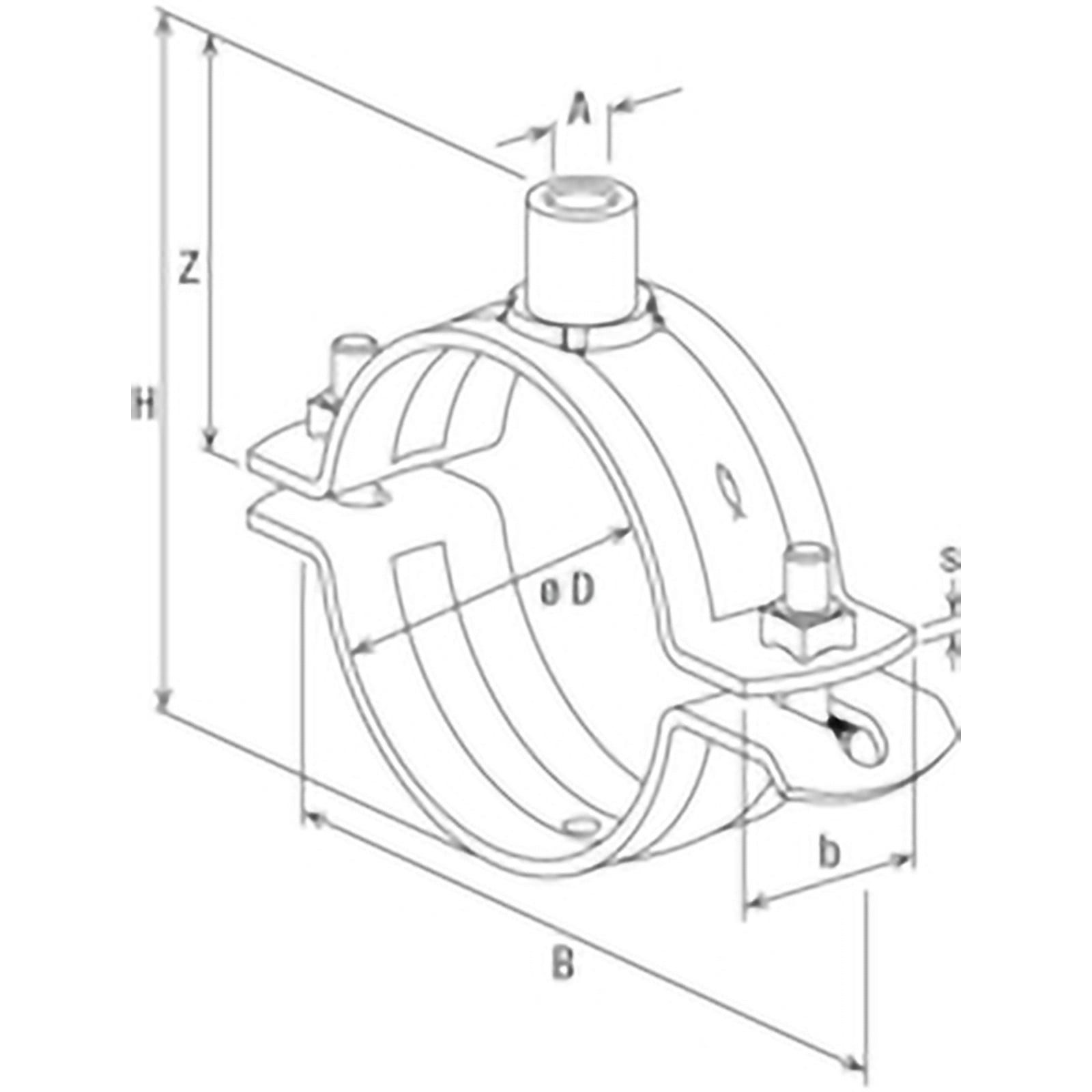 Fischer Dichtbandschelle Fischer Massivrohrschelle FRSMN 60-65 M8/M10 (50 Stk) - 570160