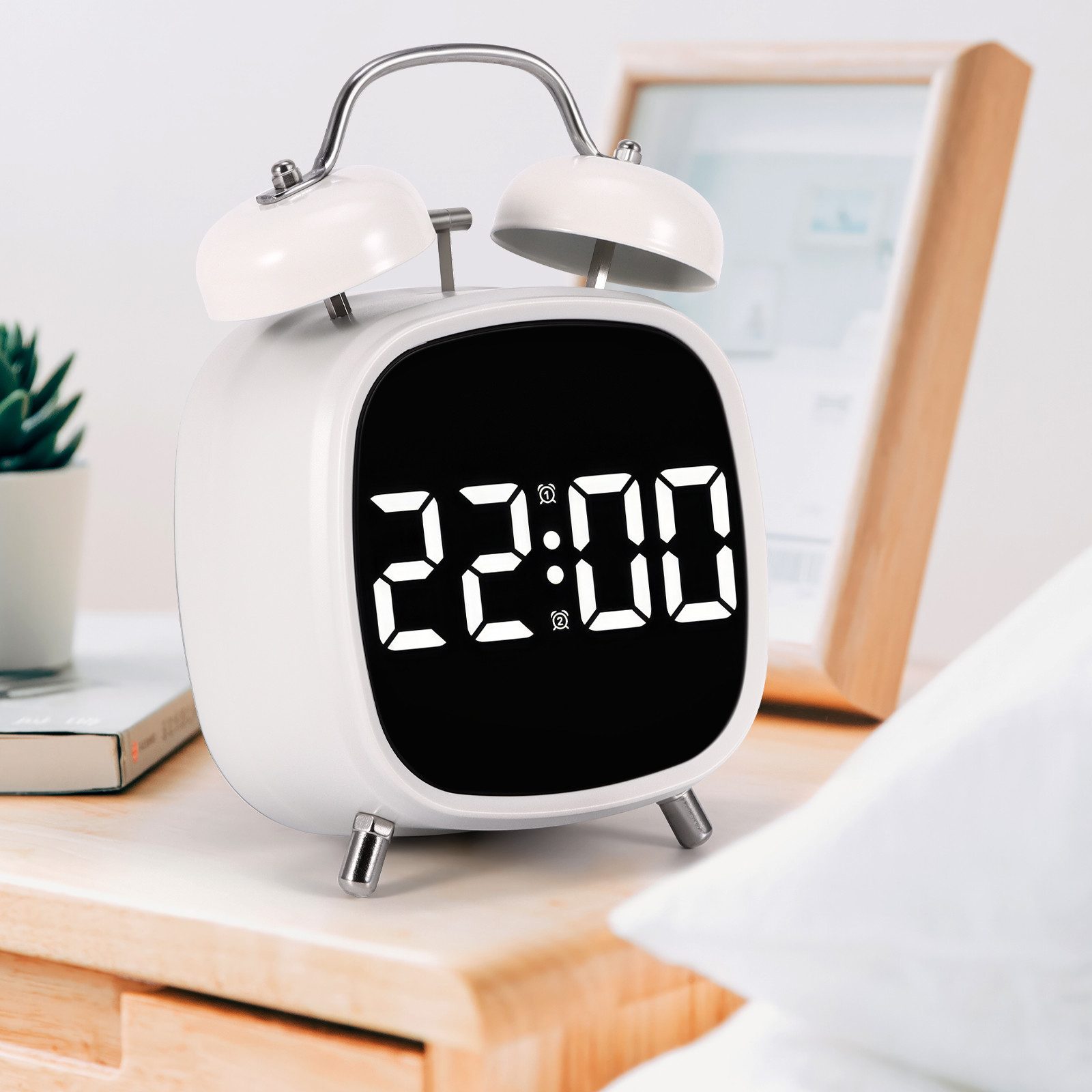 BlingBin Wecker Digital, LED Nachttischwecker Digital Doppelglockenwecker m günstig online kaufen