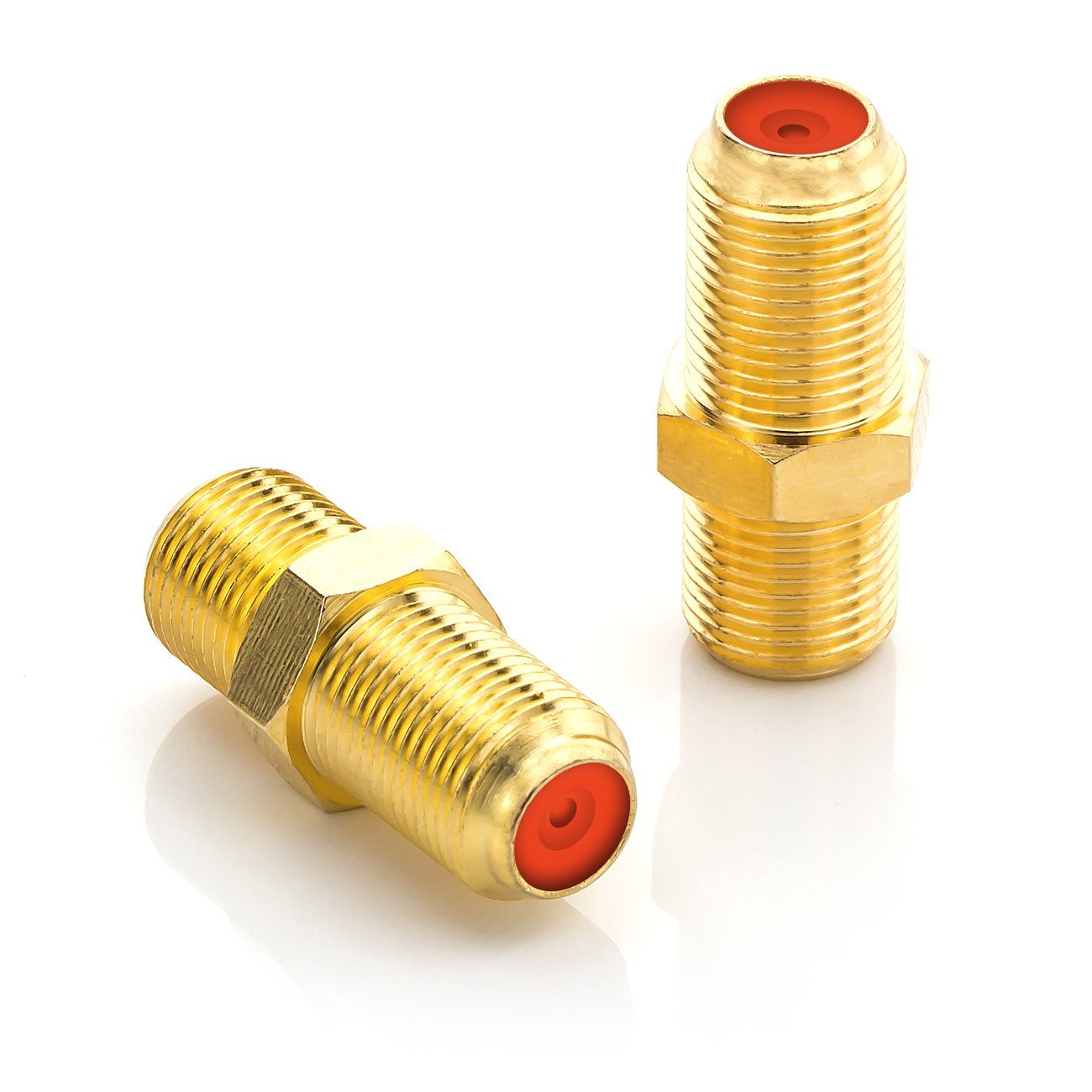 deleyCON deleyCON 2 SAT Adapter Verbinder Koaxialkabel verlängern 2x F-Buchse SAT-Kabel