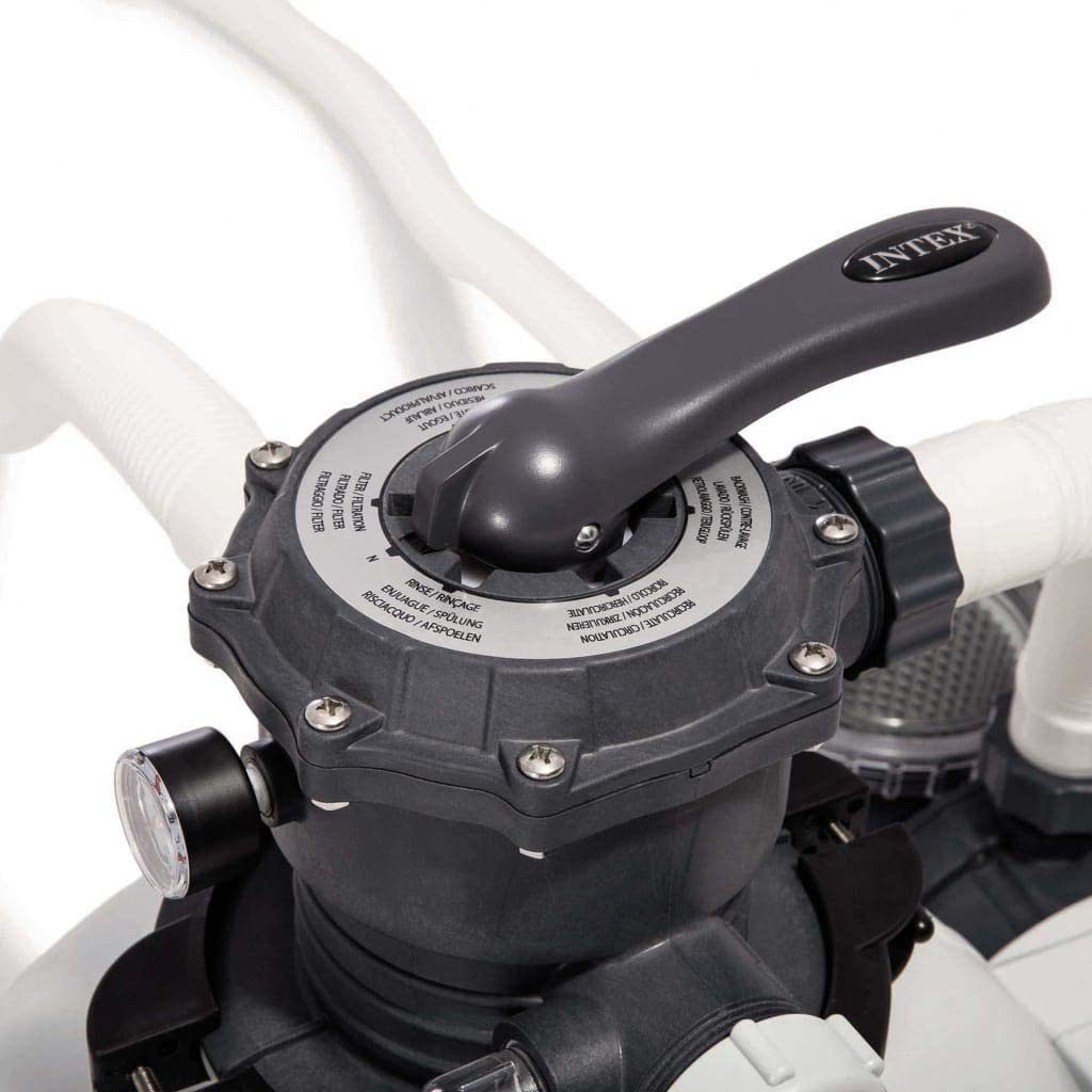 Intex Sandfilteranlage RCD Sandfilterpumpe (12m³l/hr, bis 42m³ Pool) + Filterkugeln (1600g)