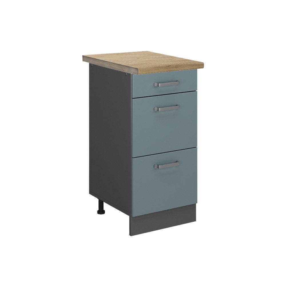 Vicco Unterschrank R-Line, Blau-Grau/Anthrazit, 40 cm günstig online kaufen