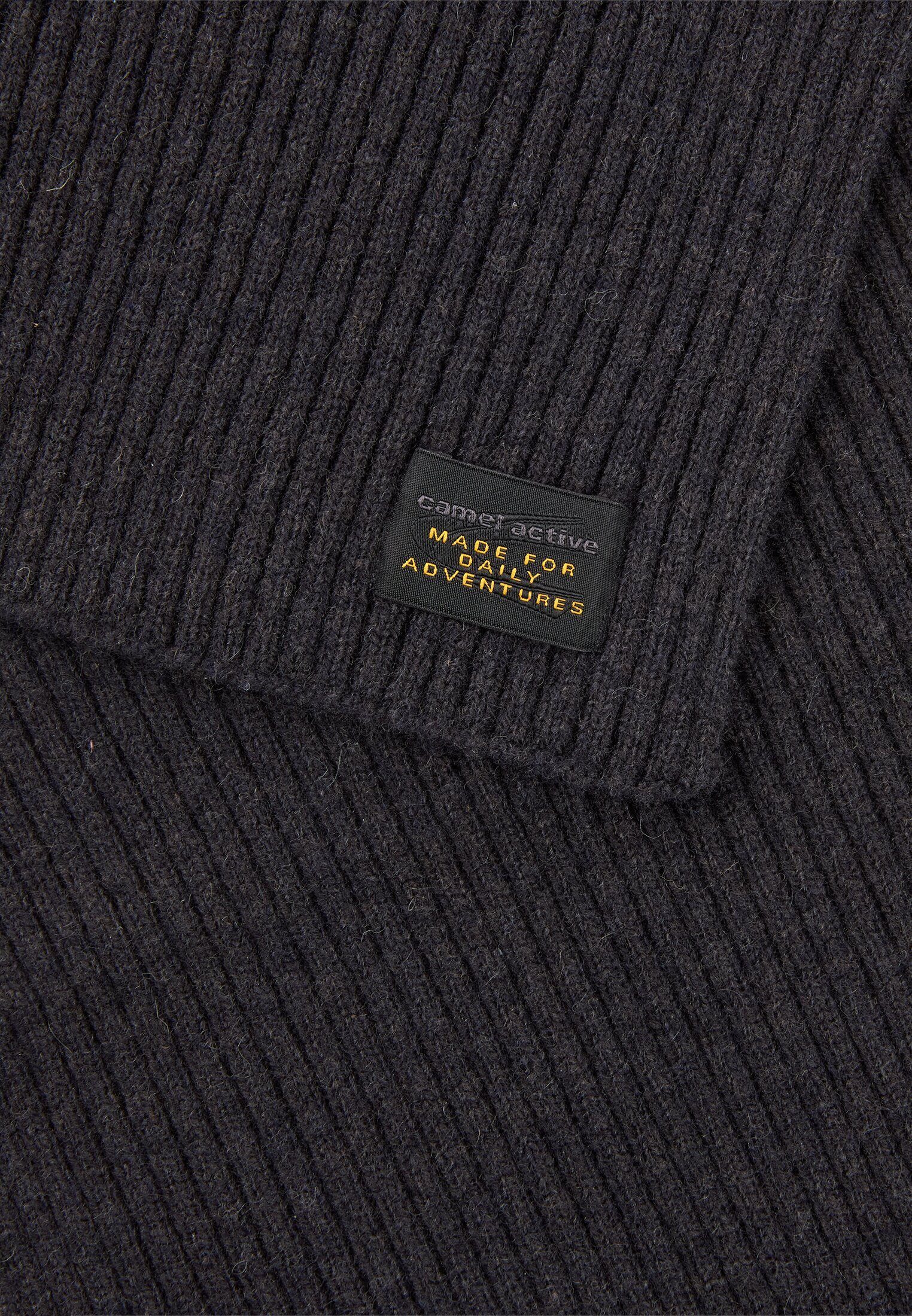 camel active Wollschal Strickschal aus reiner Lammwolle günstig online kaufen