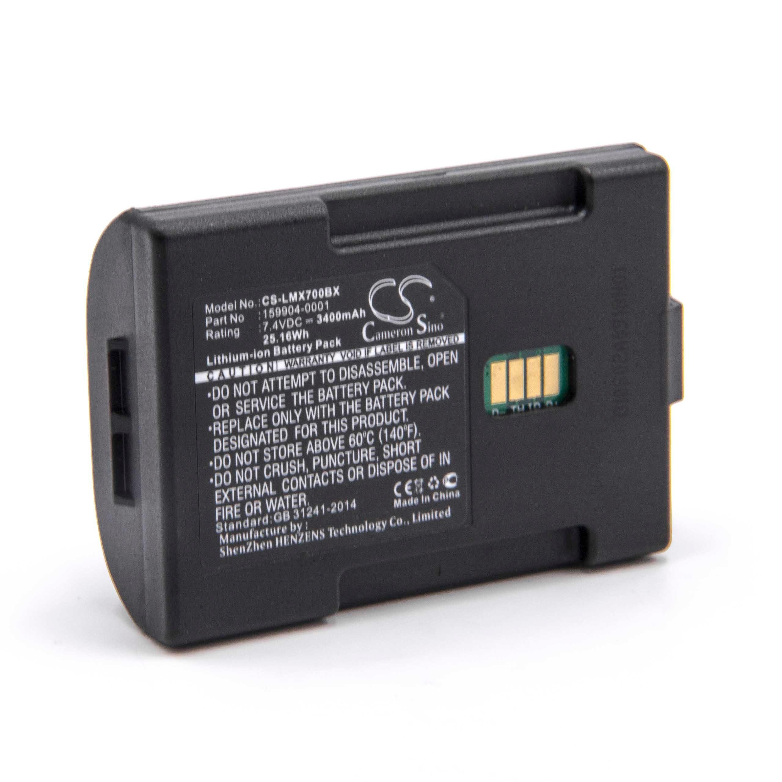 vhbw kompatibel mit Honeywell Txe Tecton MX7 Akku Li-Ion 3400 mAh (7,4 V)