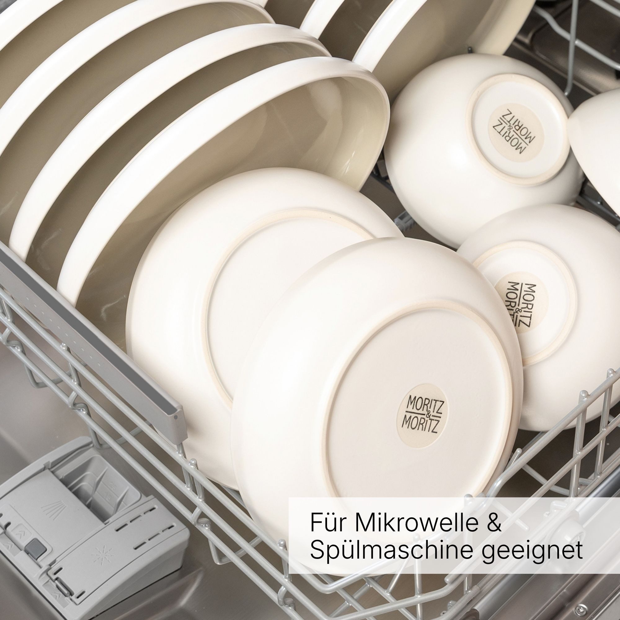 Moritz & Moritz Geschirr-Set CAVO Geschirrset - Sand (18-tlg), 6 Personen, Steinzeug, für 6 Personen aus Steinzeug – Bild 5 von 5