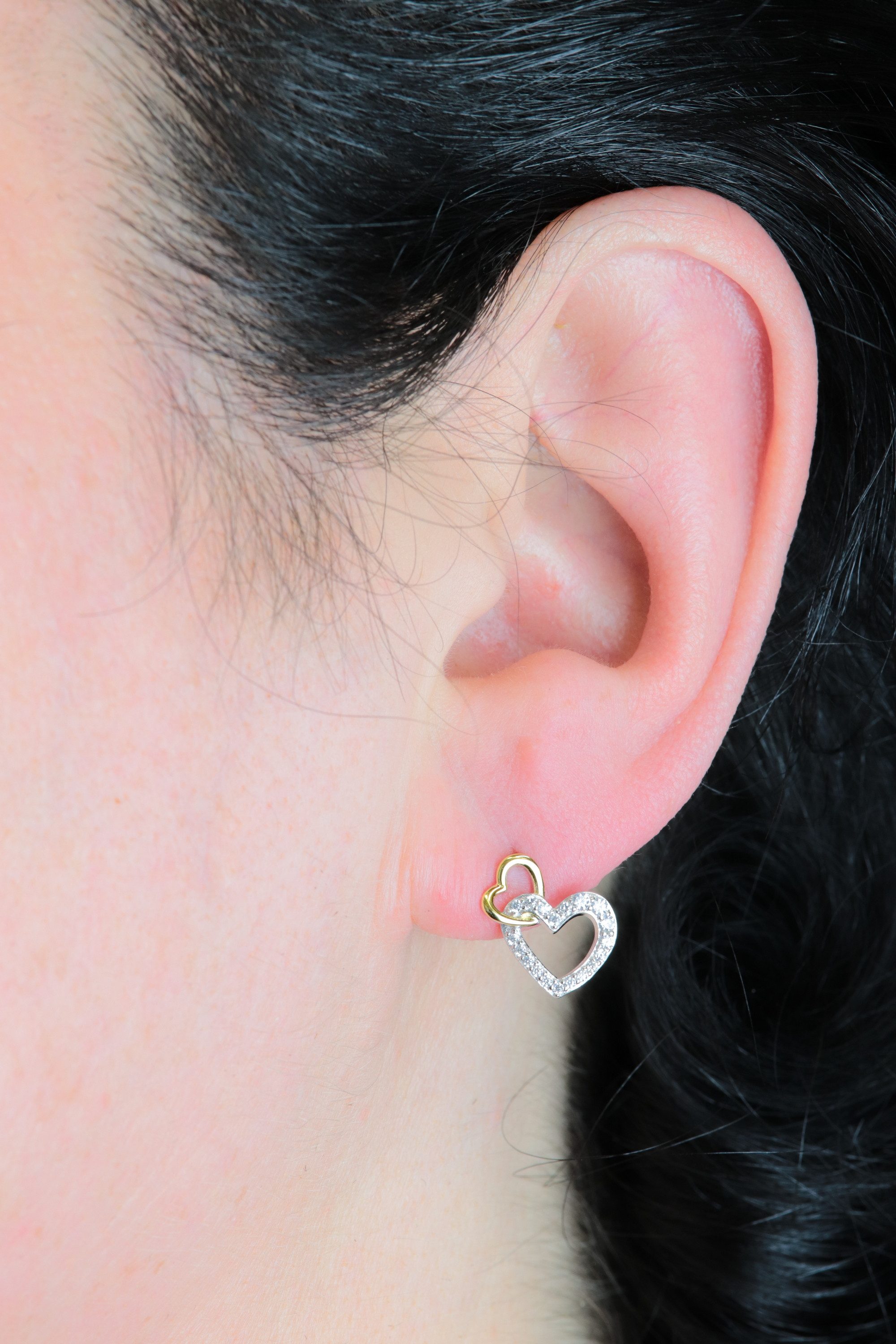 SCHEPPE SCHMUCK Paar Ohrstecker Ohrringe - 925 Sterling Silber - goldenes H günstig online kaufen