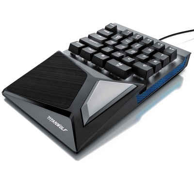 Titanwolf Gaming-Tastatur (mechanische Keypad Tastatur mit 28 Tasten Gaming Einhandtastatur)