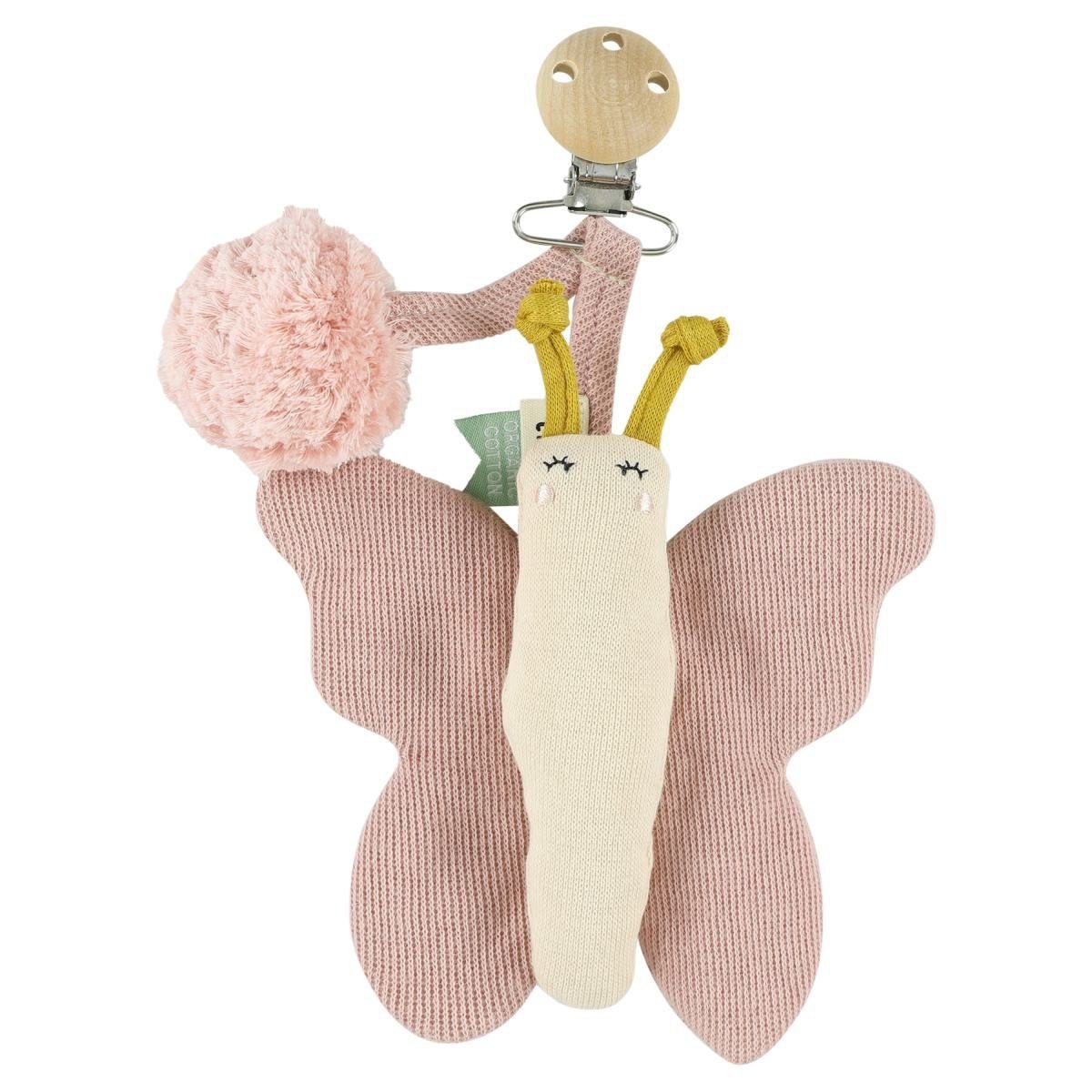 Schnullerbefestigung Babyclip Schmetterling Schnullerkette Kuscheltier