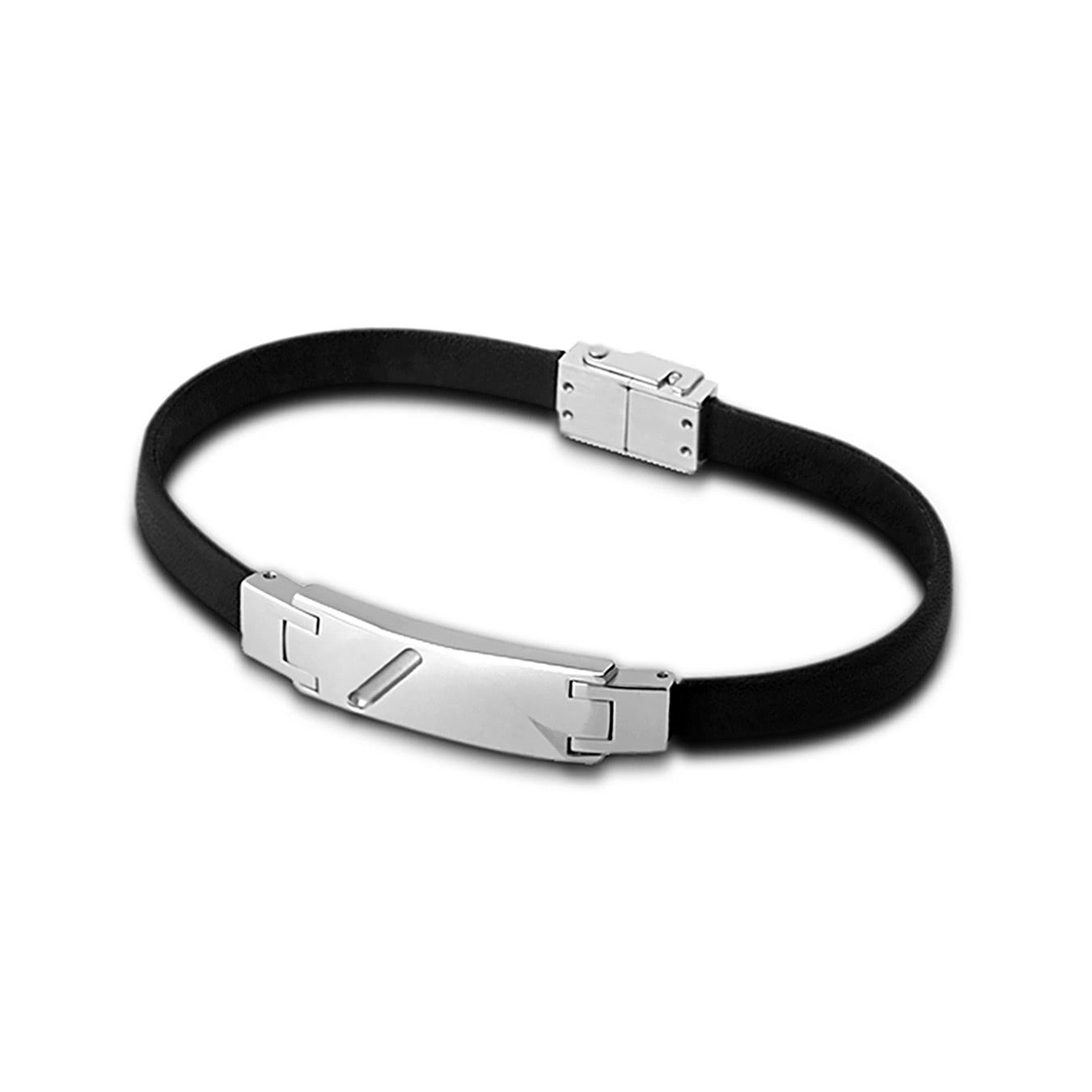 (Armband), Edelstahlarmband Steel) Lotus Herren Style Armband für Lotus schwarz silber Edelstahl (Stainless Armbänder Style