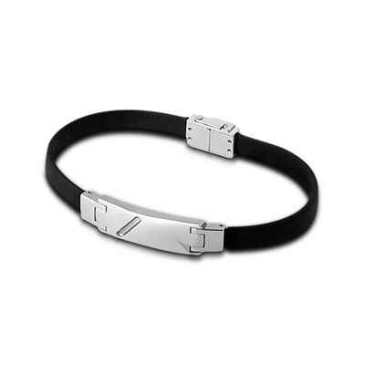 Lotus Style Edelstahlarmband Lotus Style Armband schwarz silber (Armband), Armbänder für Herren Edelstahl (Stainless Steel)