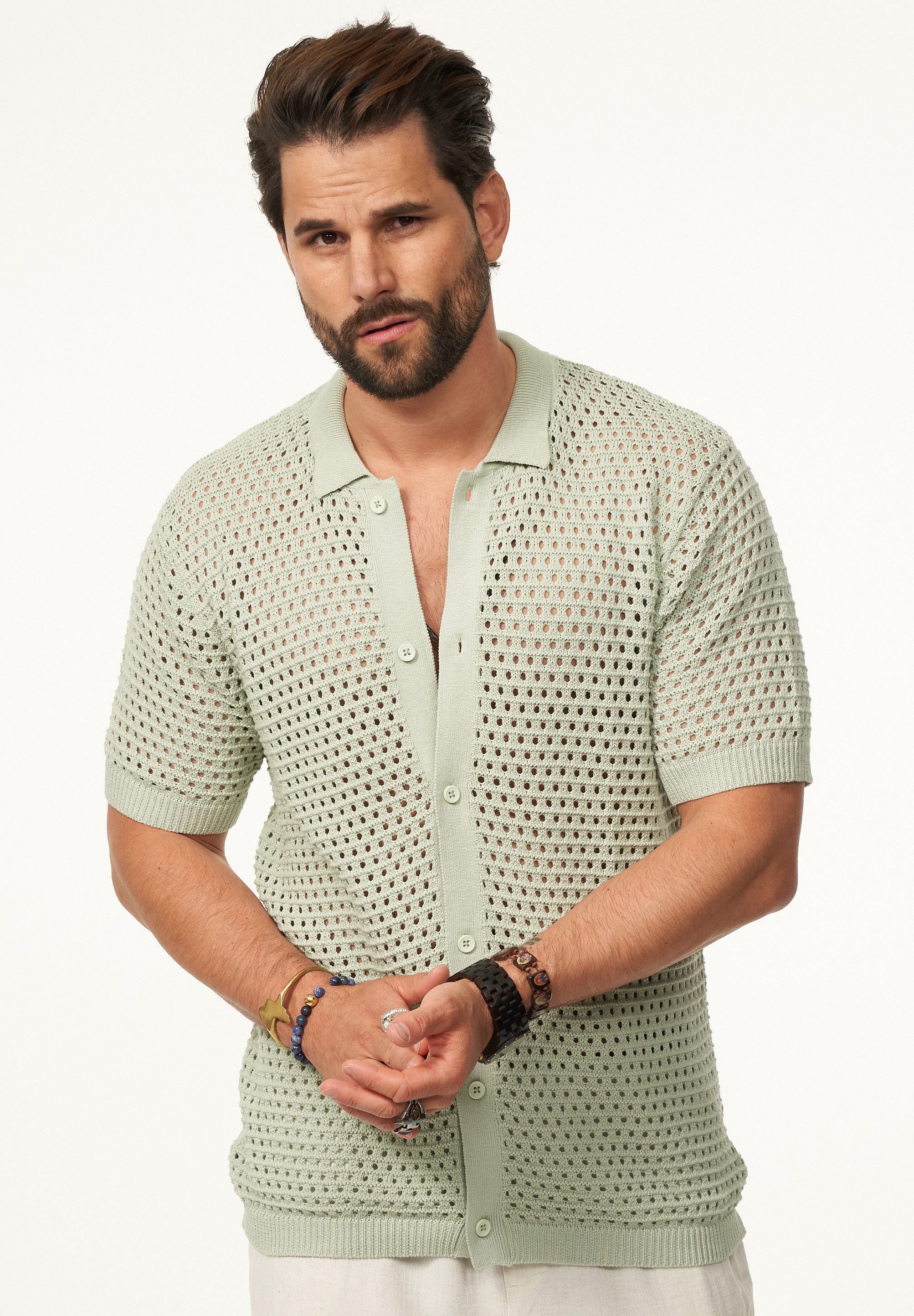 SOULSTAR Poloshirt im Crochet Vintage Summer-Look günstig online kaufen