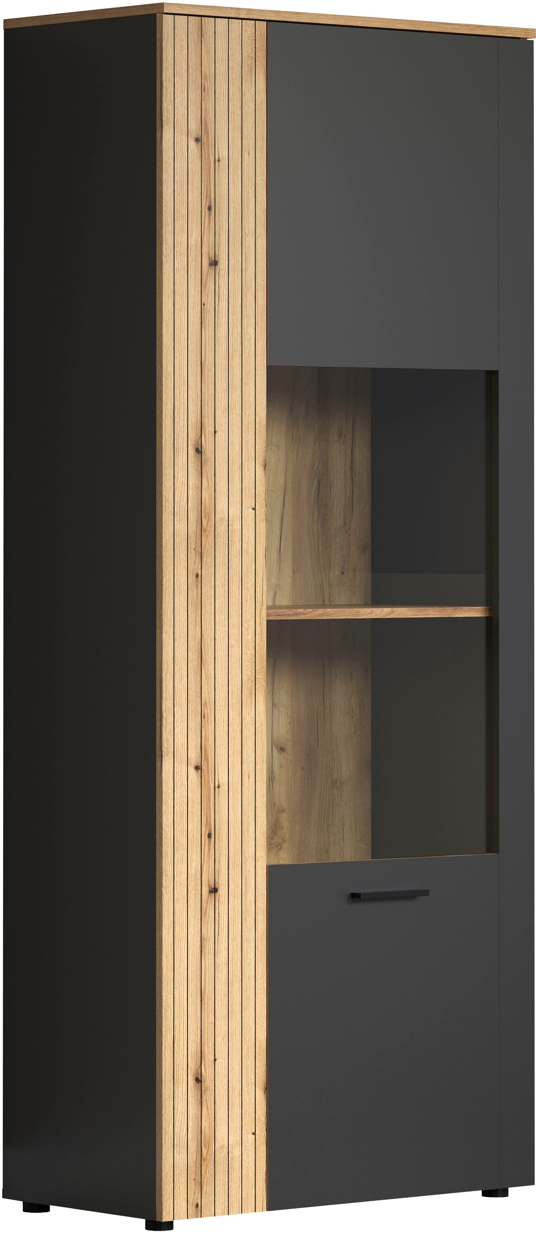 Home affaire Standvitrine Estepona (1-St) Standvitrine mit 2 Türen - (B/T/H) 80/42/195 cm