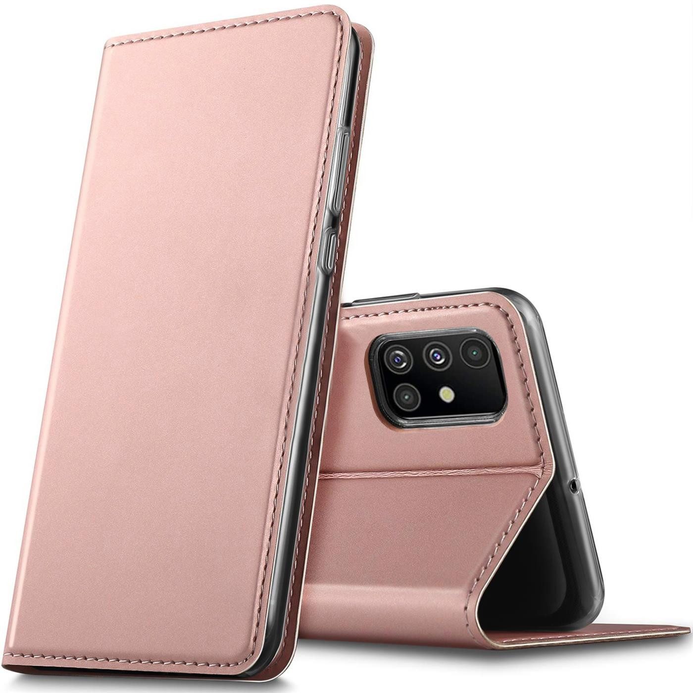 CoolGadget Handyhülle Magnet Case Handy Tasche für Samsung Galaxy A51 6,5 Zoll, Hülle Klapphülle Ultra Slim Flip Cover für Samsung A51 Schutzhülle