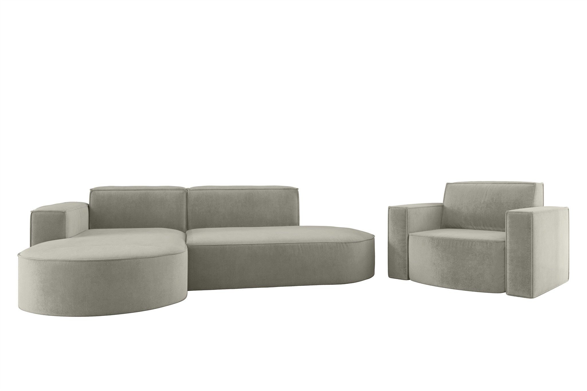 Fun Möbel Polstergarnitur Sofaset Designerecksofa PALMA günstig online kaufen
