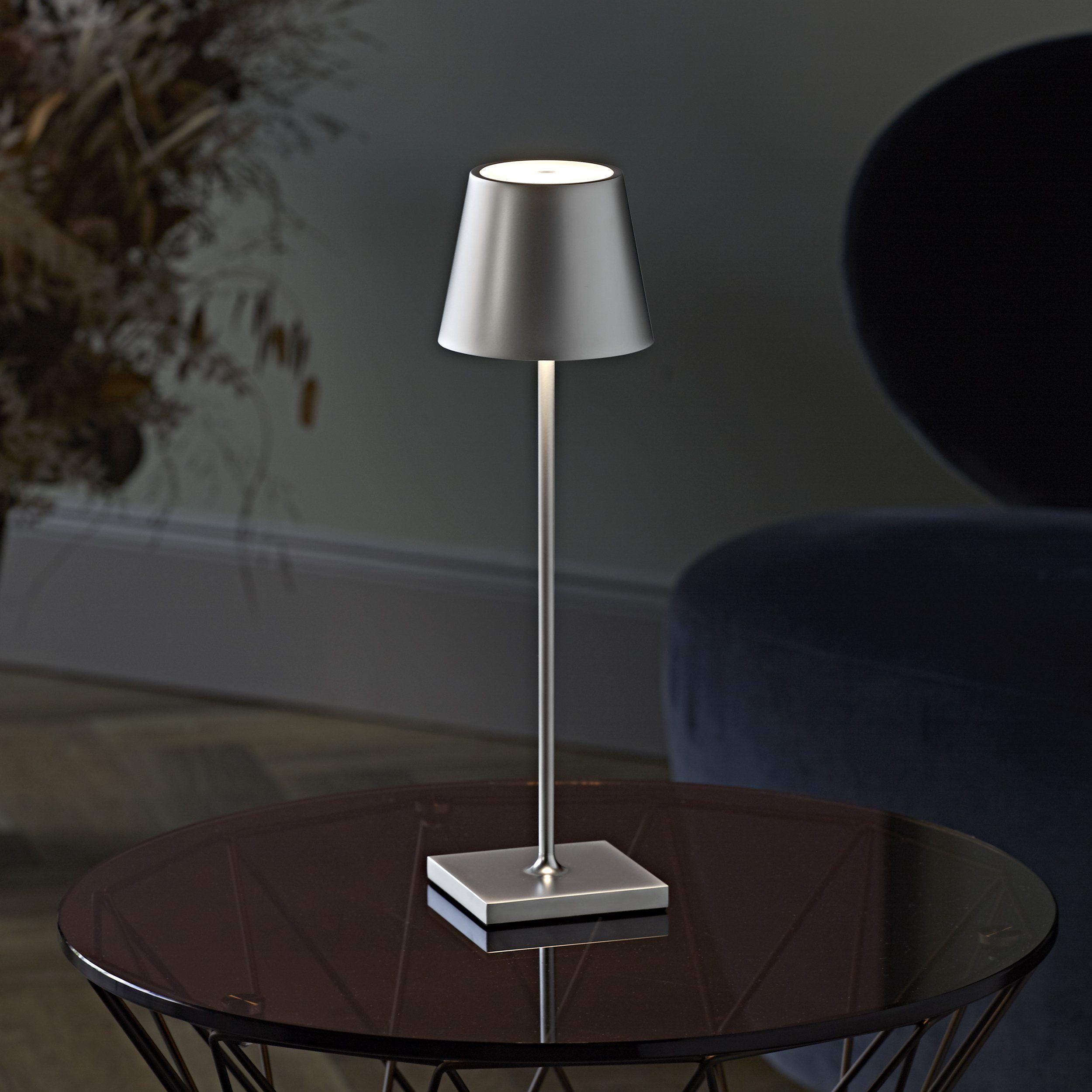 SIGOR LED Tischleuchte Tischleuchte NUINDIE Silberfarben, günstig online kaufen