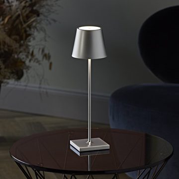 SIGOR LED Tischleuchte Tischleuchte NUINDIE Silberfarben, Dimmbar, 1 LED Platine, 2700