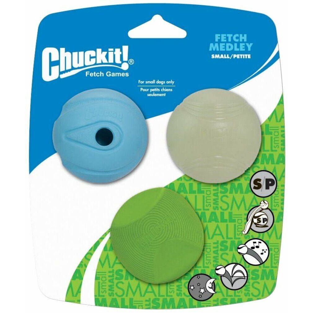 Chuckit Tierball Chuckit Fetch Medley S 5 cm 3 Pack