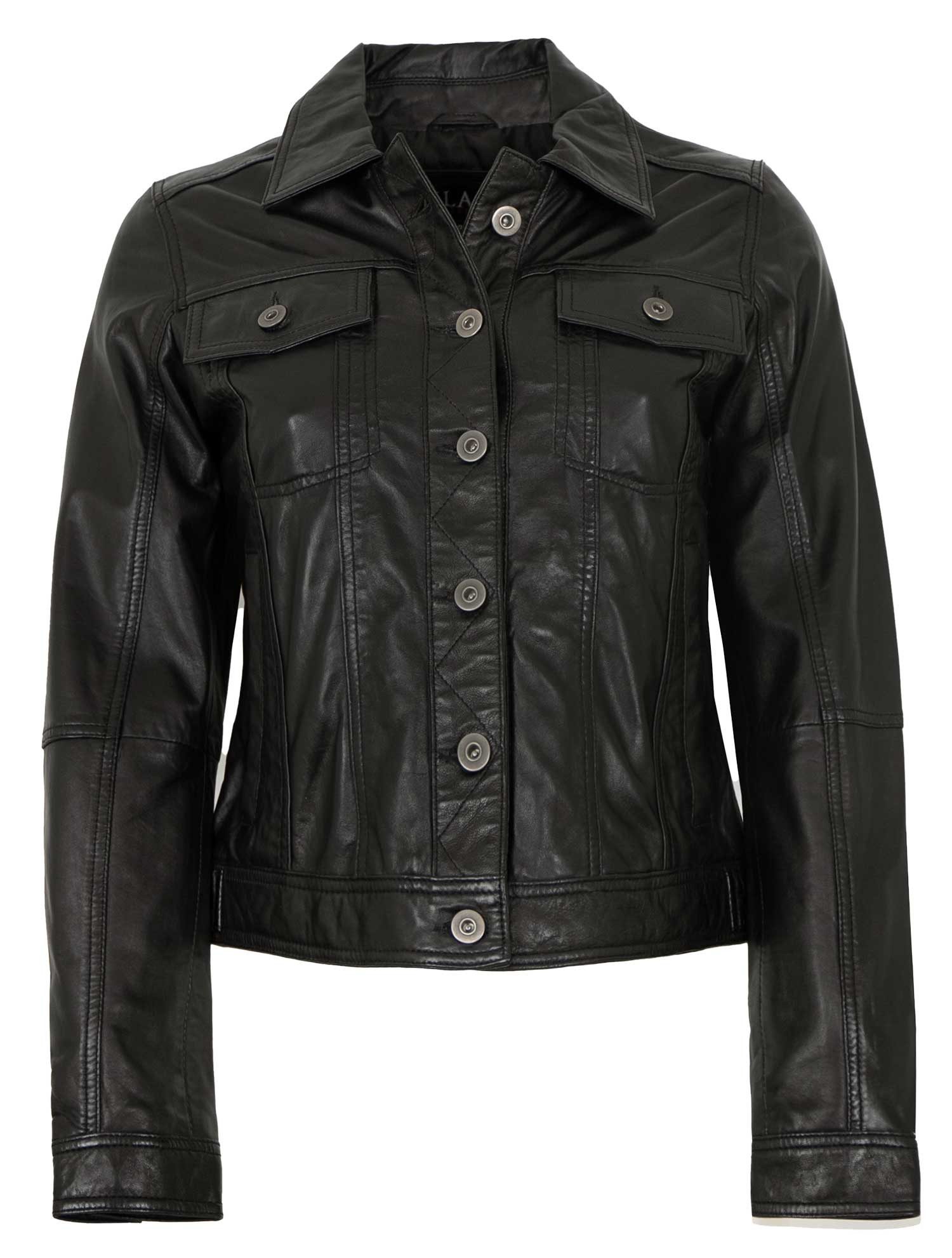 Jilani Lederjacke Valenta Jilani - Damen Lederjacke Jeansjacken-Design Lamm günstig online kaufen