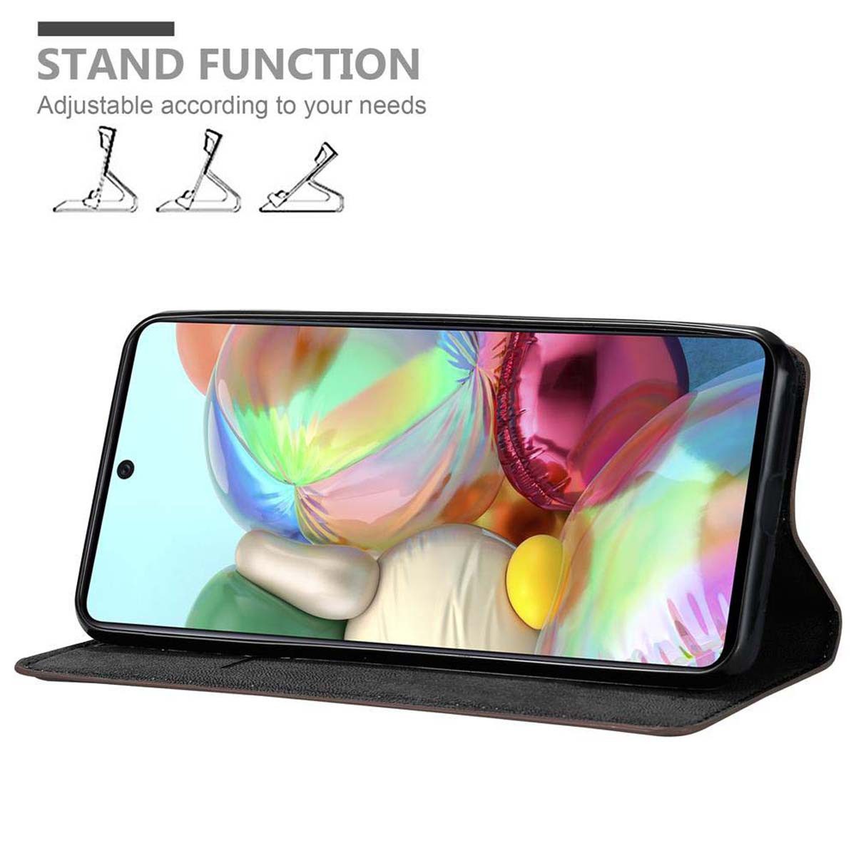 Cadorabo Handyhülle für Samsung Galaxy A71 4G Hülle Samsung Galaxy A71 4G, Hülle Schutzhülle mit Standfunktion, Magnetverschluss und Kartenfach