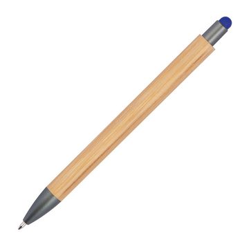 Livepac Office Kugelschreiber 10 Touchpen Holzkugelschreiber aus Bambus / Stylusfarbe: blau