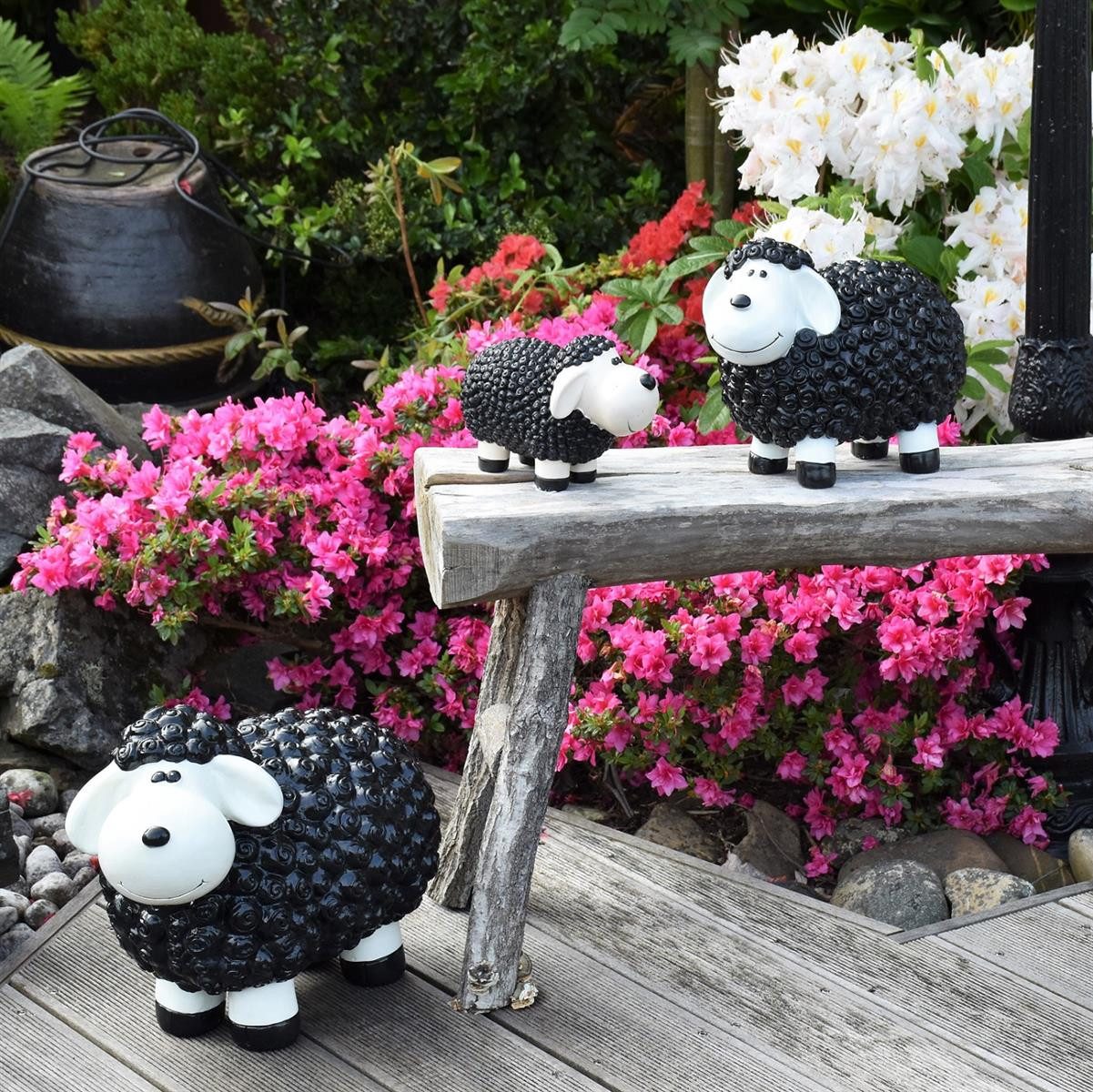 Geschenkestadl Gartenfigur Bunte Schafe viele Farben 30cm x 17cm x 23cm wetterfeste Gartenfigur – Bild 2 von 4