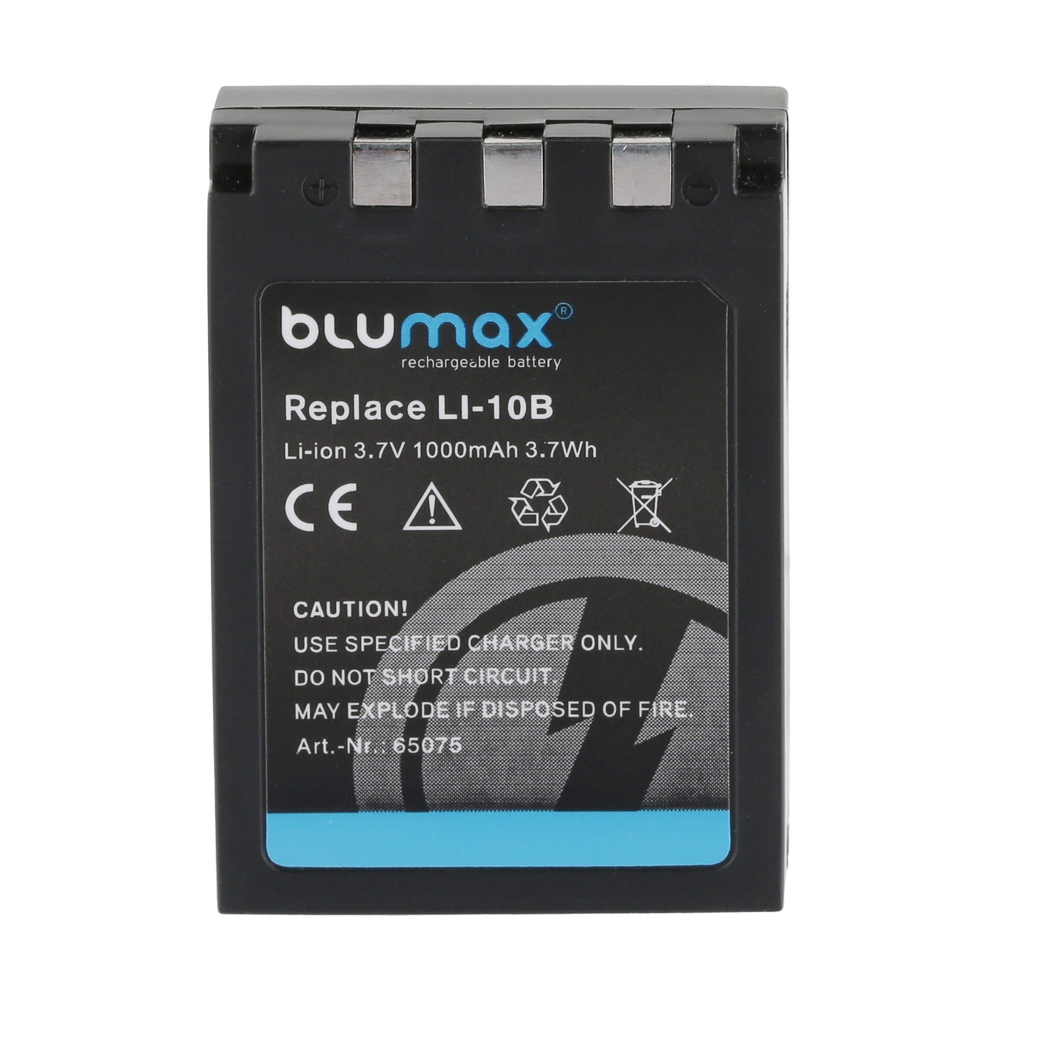 Olympus passend Kamera-Akku Blumax Akku (3,7V) 1000 mAh für LI-10B