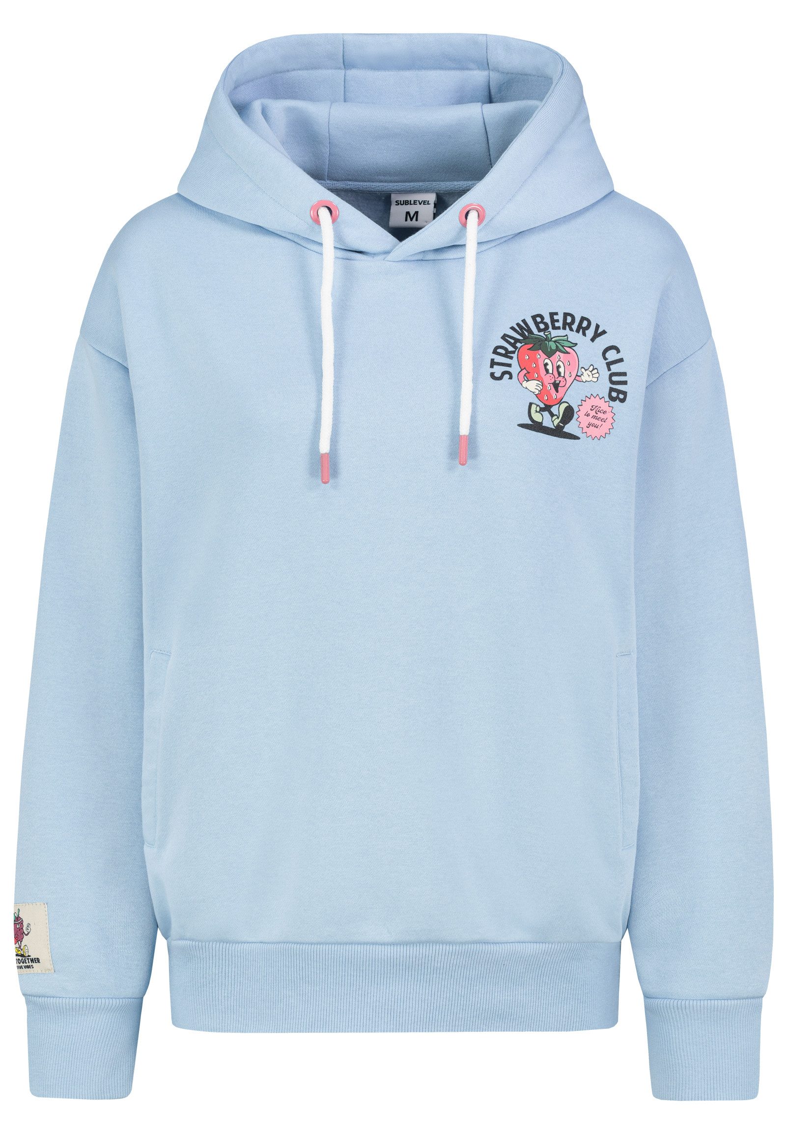 Hoodie mit Frucht-Motiv und Schriftzug