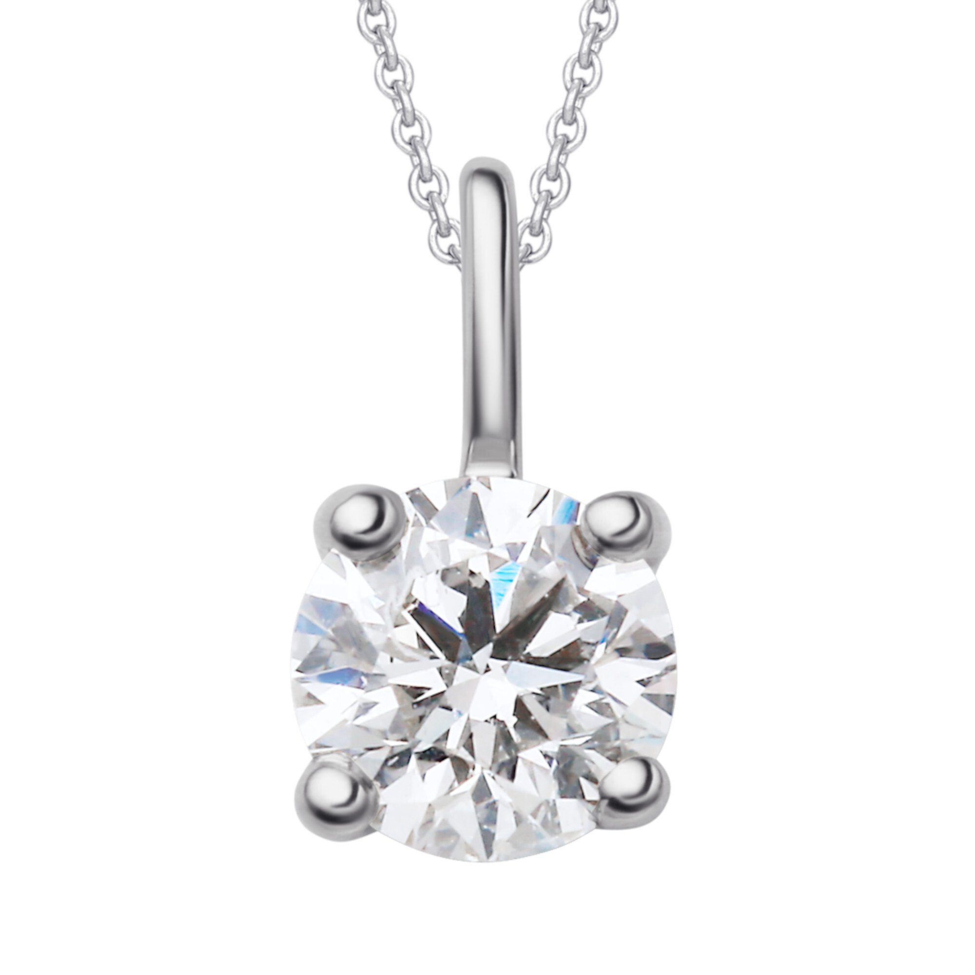 Diamant Platin 950 Damen Brillant ELEMENT ONE Kettenanhänger Platin, Schmuck ct aus 0.2 Anhänger