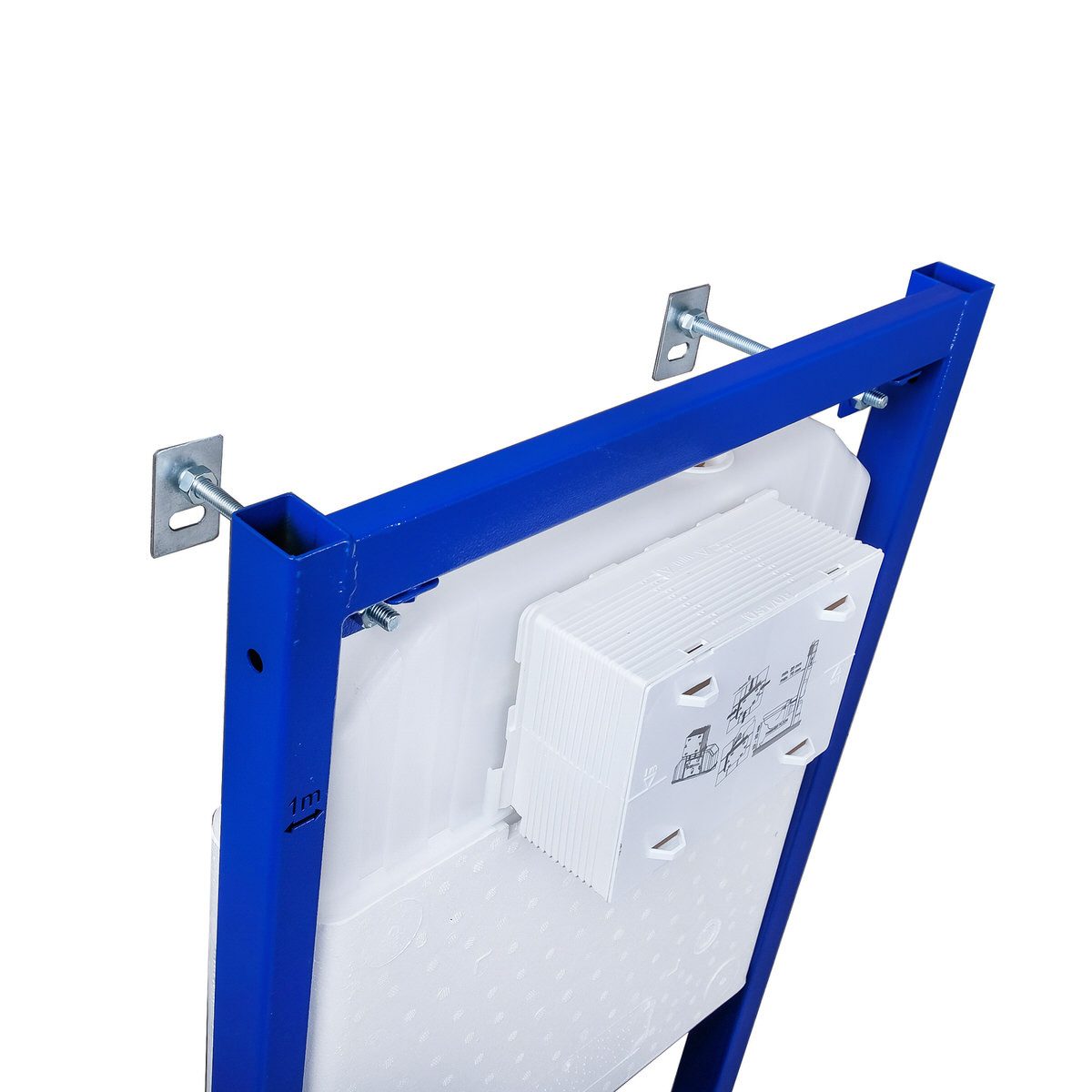 Belvit Vorwandelement WC WC-Montageelement Wand-WC mit Spülkasten & Betätigungsplatte, 6 l, Spar-Set, 1 St., 2-Mengen-Spülung, 3/6 L Spülung, für Trockenbau & Massivwände, bis 400 kg