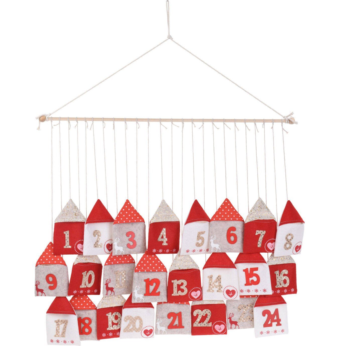 Excellent Houseware Adventskalender Häuschen (24-tlg), zum Befüllen