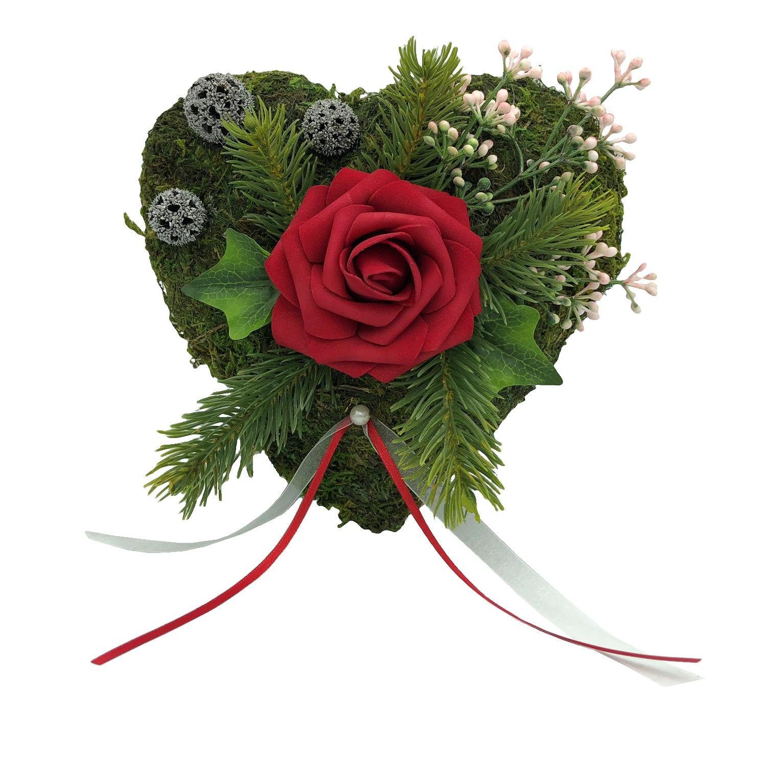 Radami Gartenfigur Grabgesteck Grabschmuck Moosherz Grabherz günstig online kaufen