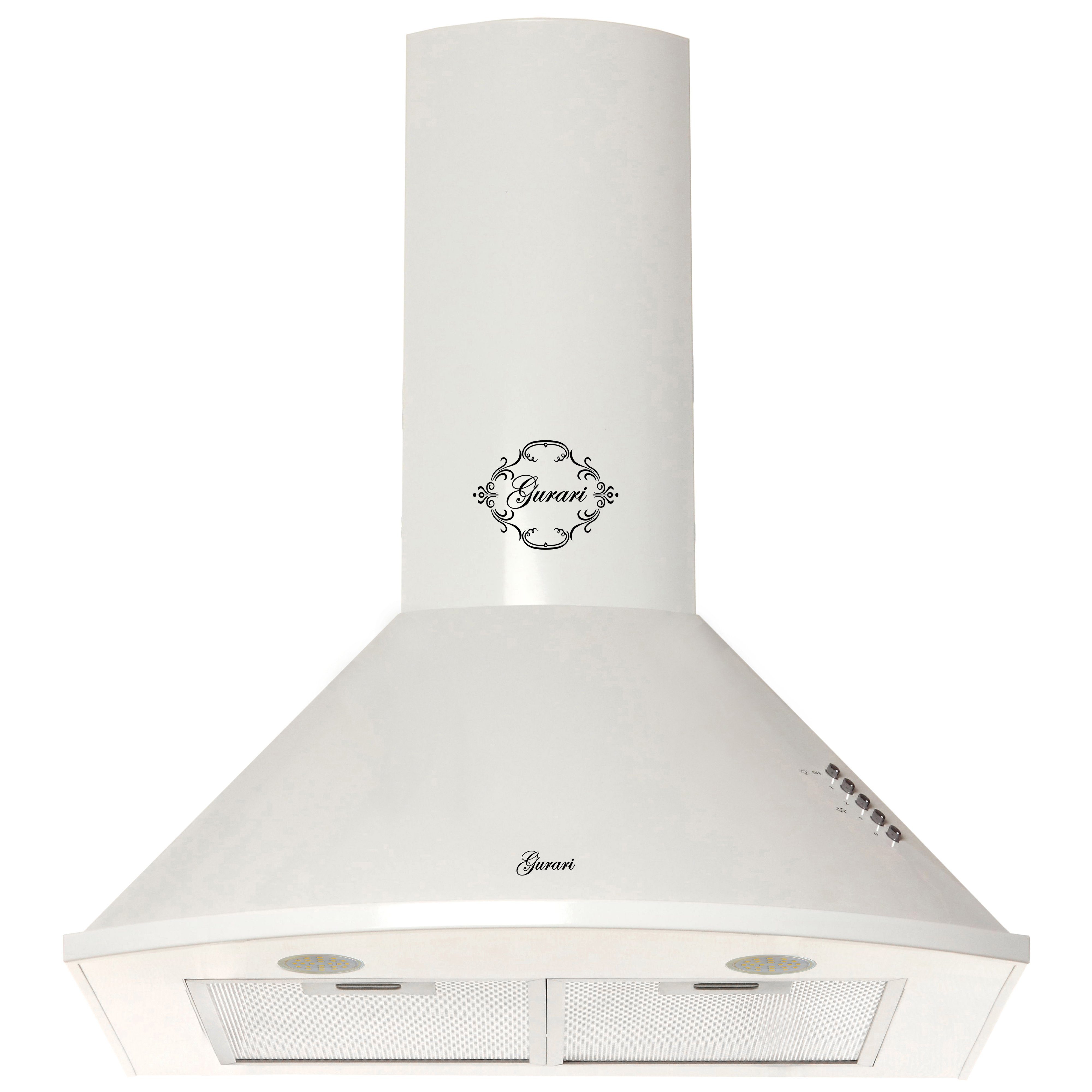 GURARI Wandhaube GCH C 046 WH 6+Umluft GCH C 046 WH 6+Umluft, Dunstabzugshaube 60 cm/Abzugshaube/ Weiß/ 1000m³/h
