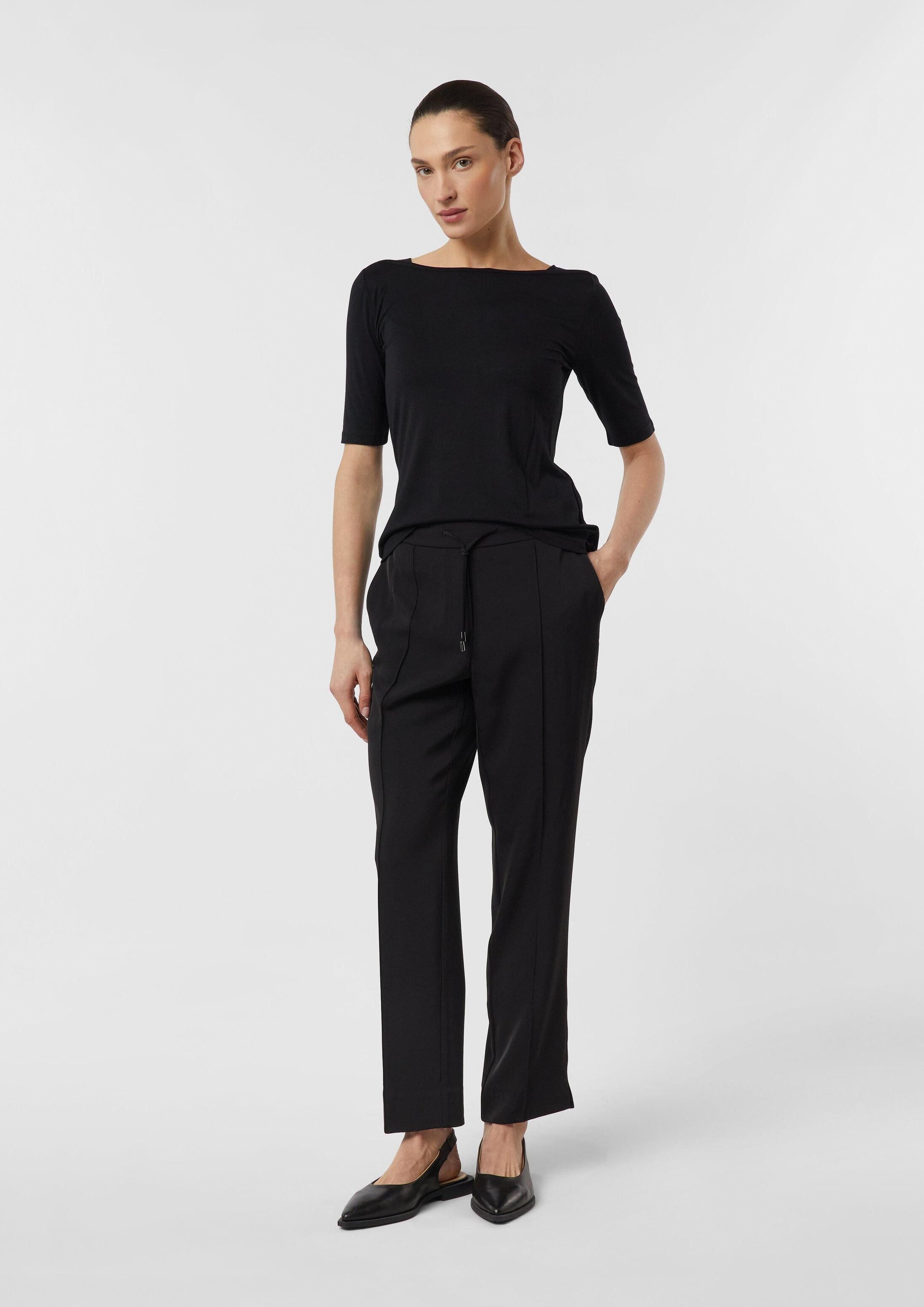 comma 7/8-Hose Hose Jogpants mit Elastikbund und Biesen-Detail