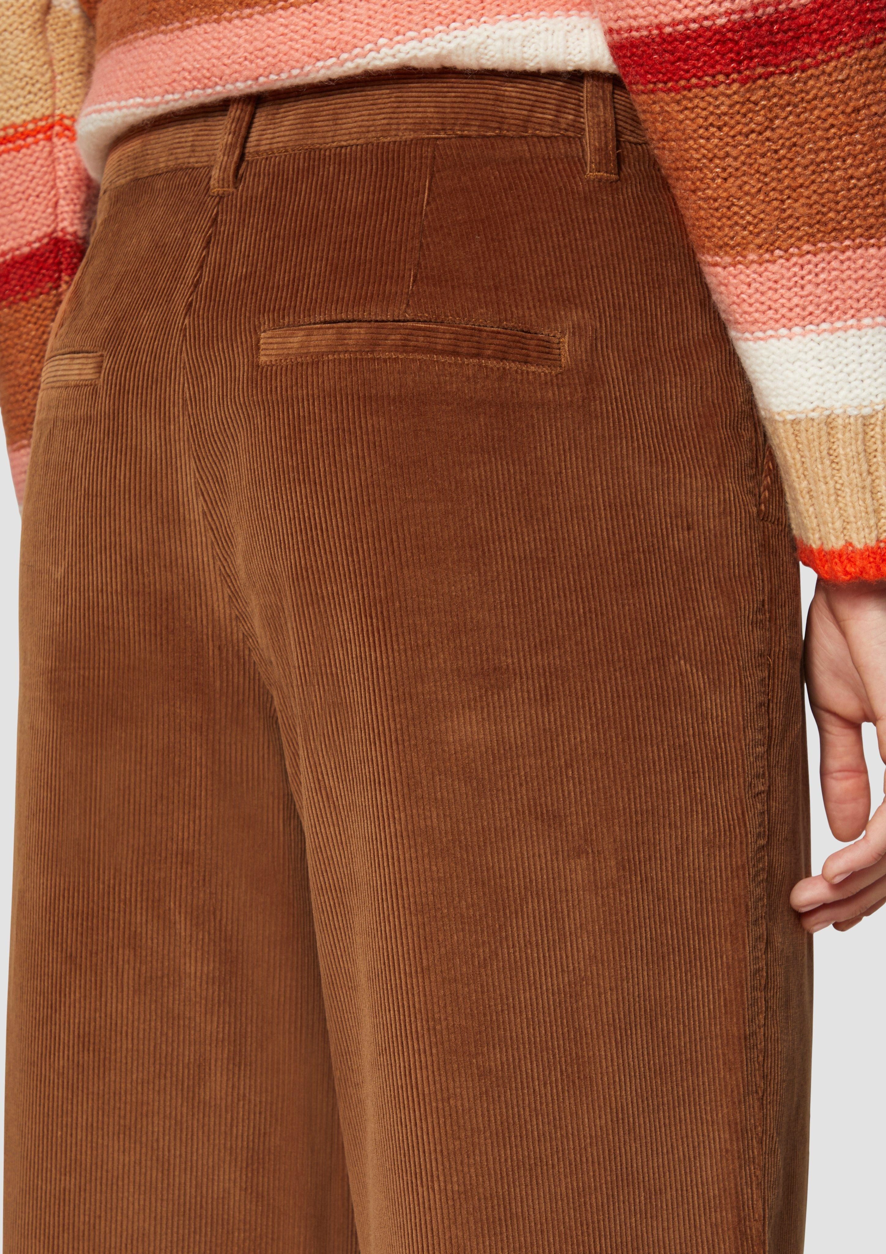 s.Oliver Stoffhose Weiche Cordhose mit Wide günstig online kaufen