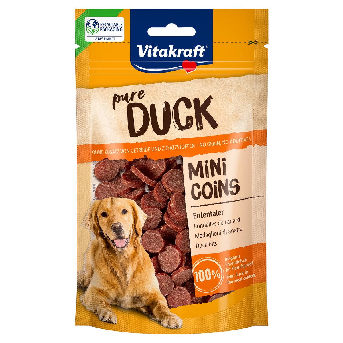 Vitakraft DUCK Mini Coins 80 g, Snack für: Hund
