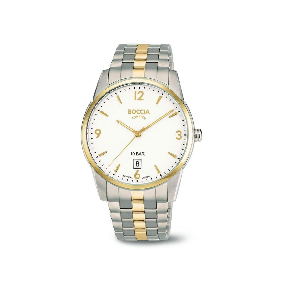 Boccia Quarzuhr Boccia Uhr für Herren 3632-02 mit Datumsanzeige, (1-tlg)