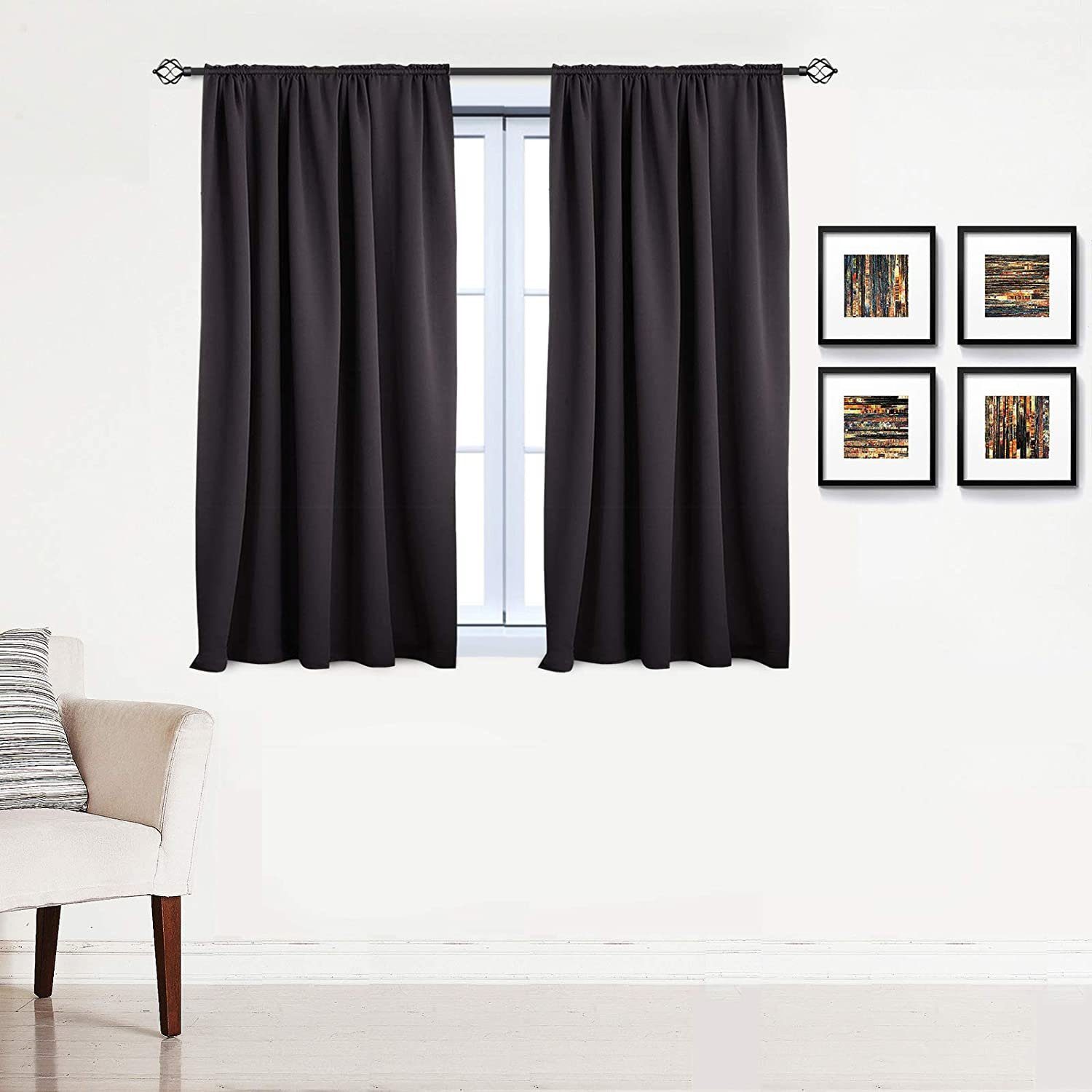Woltu Gardine (2 St), Kräuselband für Schiene, Thermo-/Verdunklungsvorhang günstig online kaufen