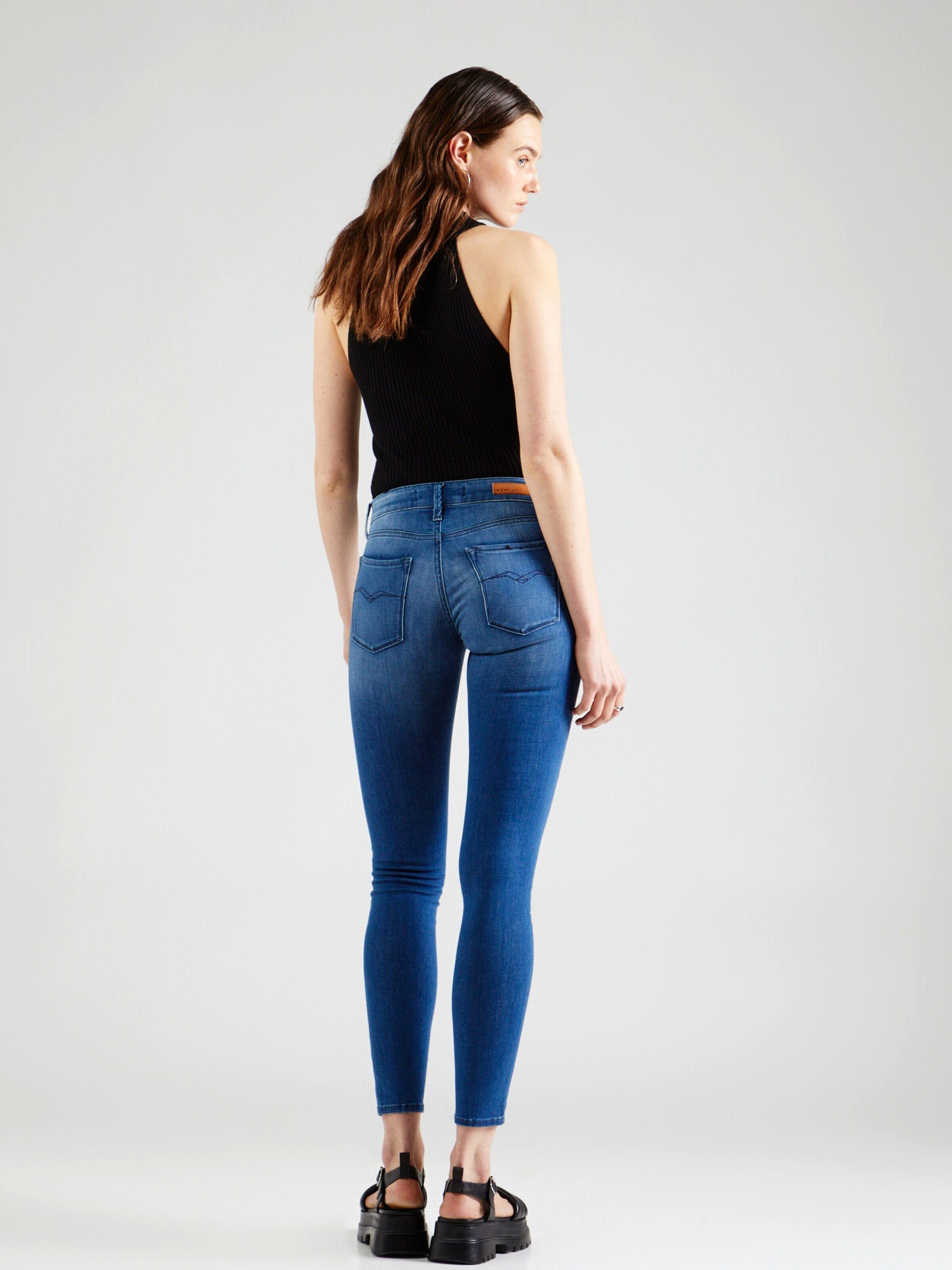 Replay 7/8-Jeans NEW LUZ (1-tlg) Plain/ohne Details