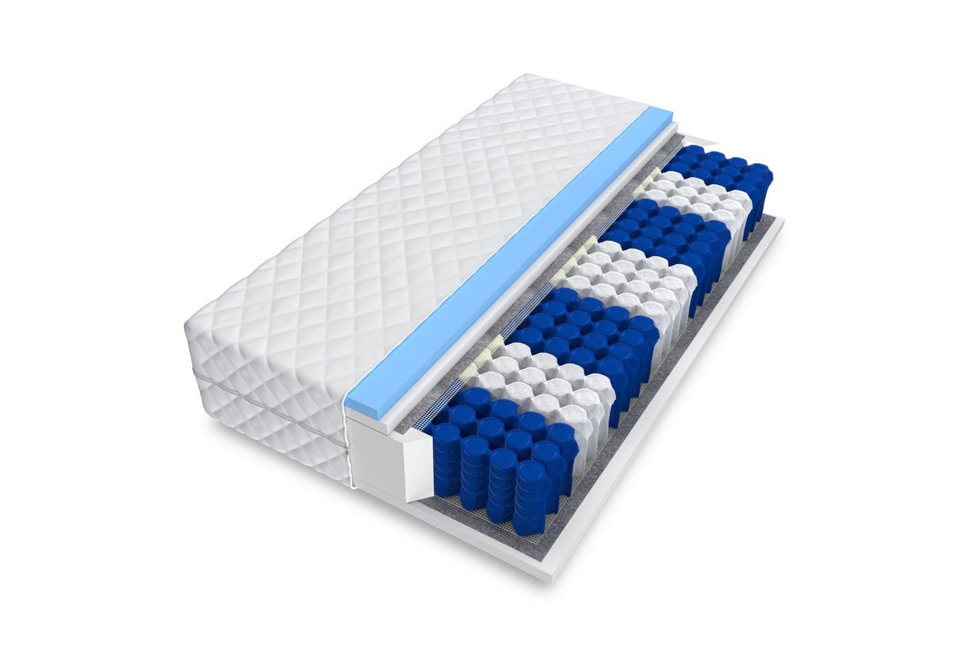 Taschenfederkernmatratze JUPITER 90x200, 140x200, 160x200, 180x200 cm & weitere Größen, FDM, 18 cm hoch, (komfortable Matratze, waschbarer Bezug), Wendematratze mit zwei unterschiedlich festen Liegeseiten