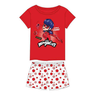 Miraculous - Ladybug Pyjama Kurzer Pyjama für Mädchen, Motiv: miraculous Ladybug "A Great Power!" (Set, 2 tlg)
