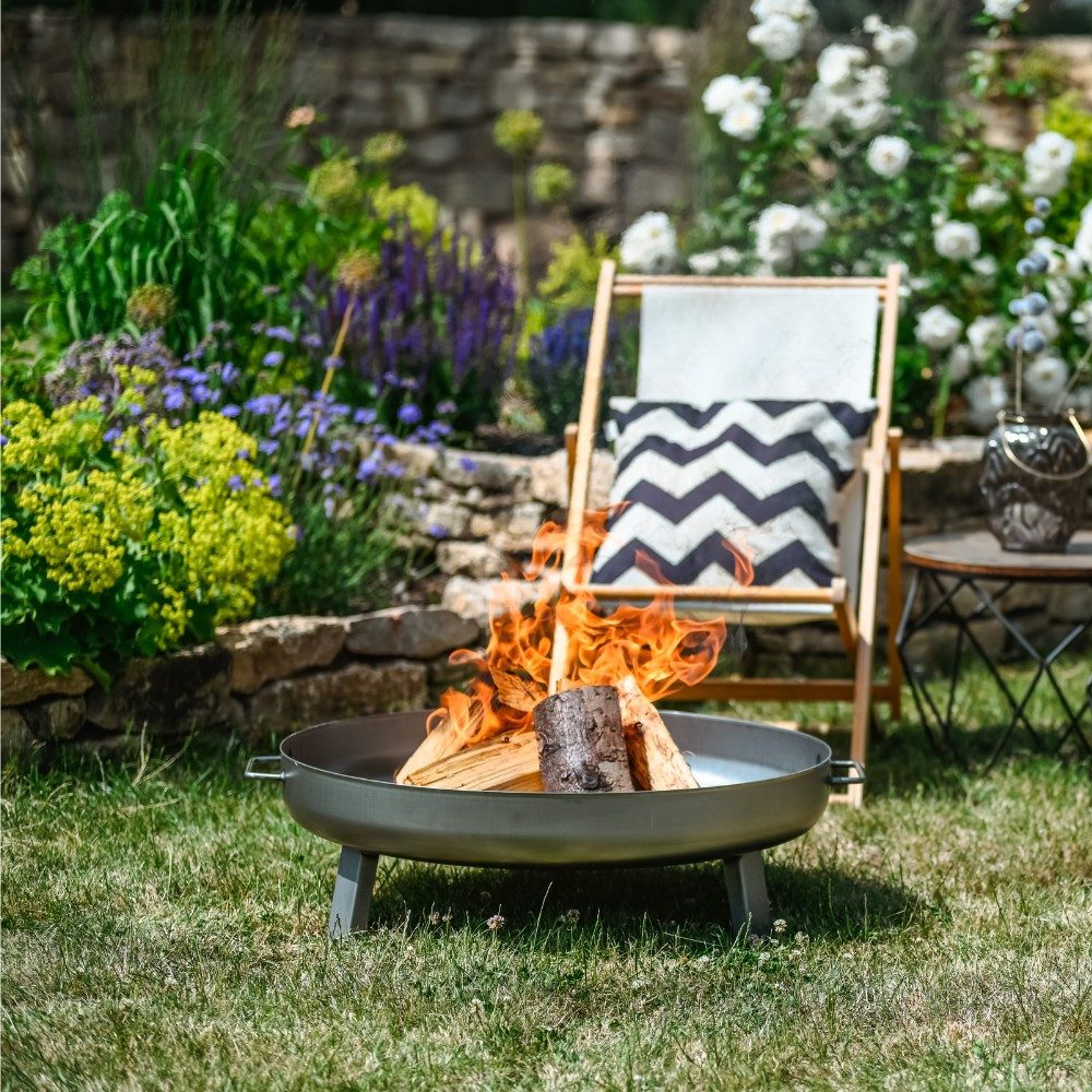 Czaja Feuerschale Czaja Feuerschale Bonn Ø 80 cm - mit Wasserablaufbohrung - Feuerstelle, Feuerfester Stahl, Sehr hohe Lebensdauer