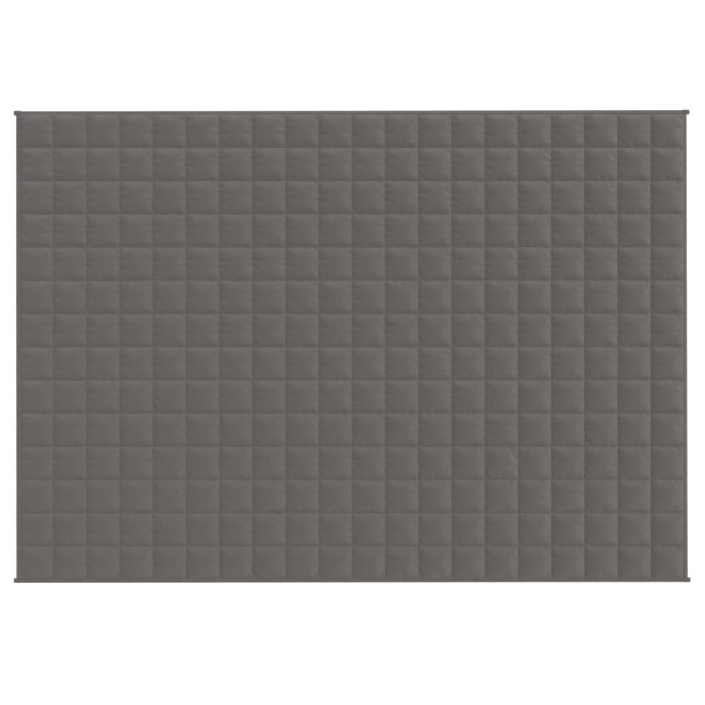 vidaXL Einziehdecke 135 x 200 cm Gewichtsdecke Grau 135x200 cm 6 kg Stoff Bettdecke