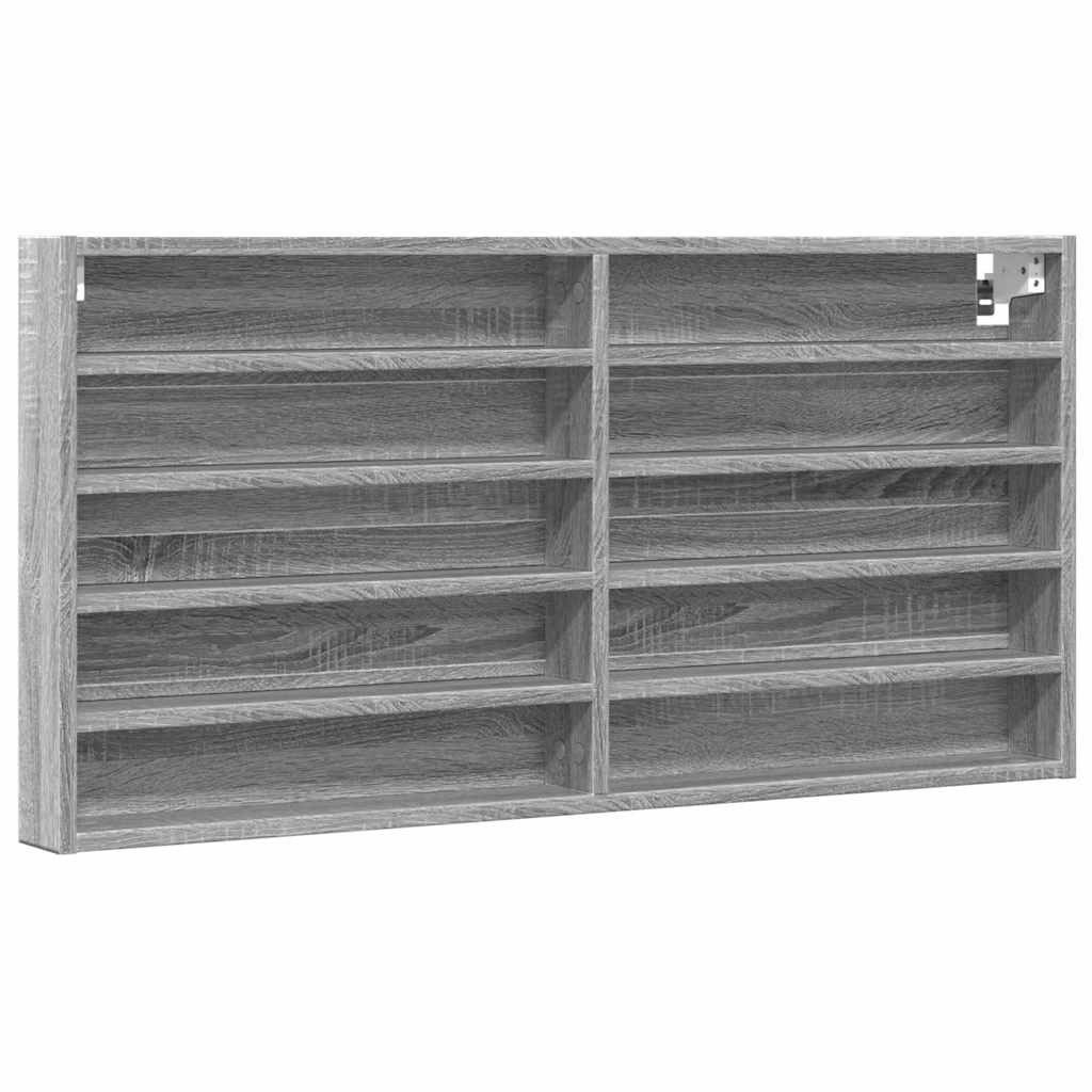 vidaXL Regal Vitrinenschrank Grau Sonoma 100x8,5x50 günstig online kaufen