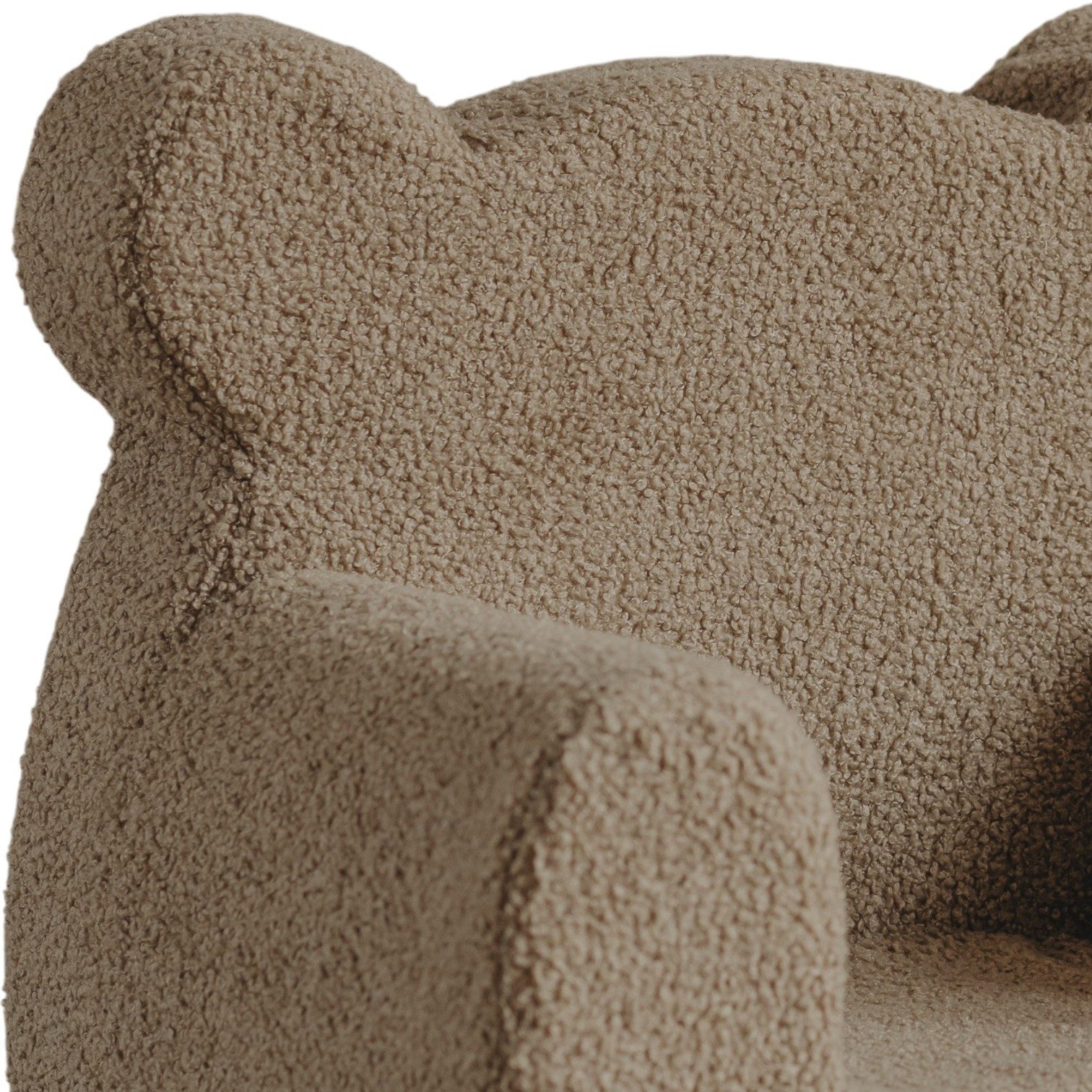 Zayno Kindersessel "Pauli" aus Teddyfell in Bärenoptik in Braun (Set)